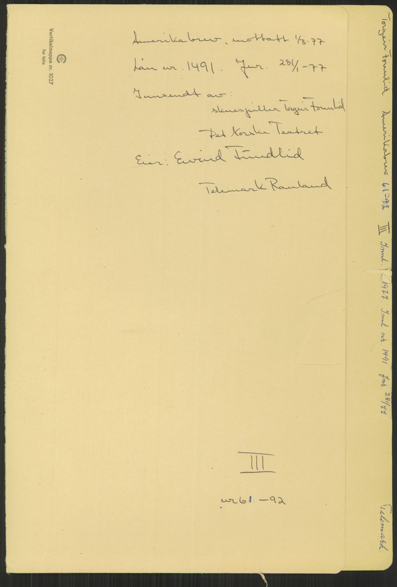 Samlinger til kildeutgivelse, Amerikabrevene, AV/RA-EA-4057/F/L0023: Innlån fra Telemark: Fonnlid, 1838-1914, s. 413