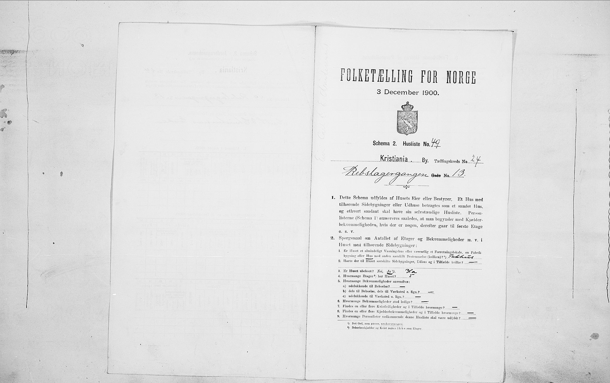 SAO, Folketelling 1900 for 0301 Kristiania kjøpstad, 1900, s. 74444