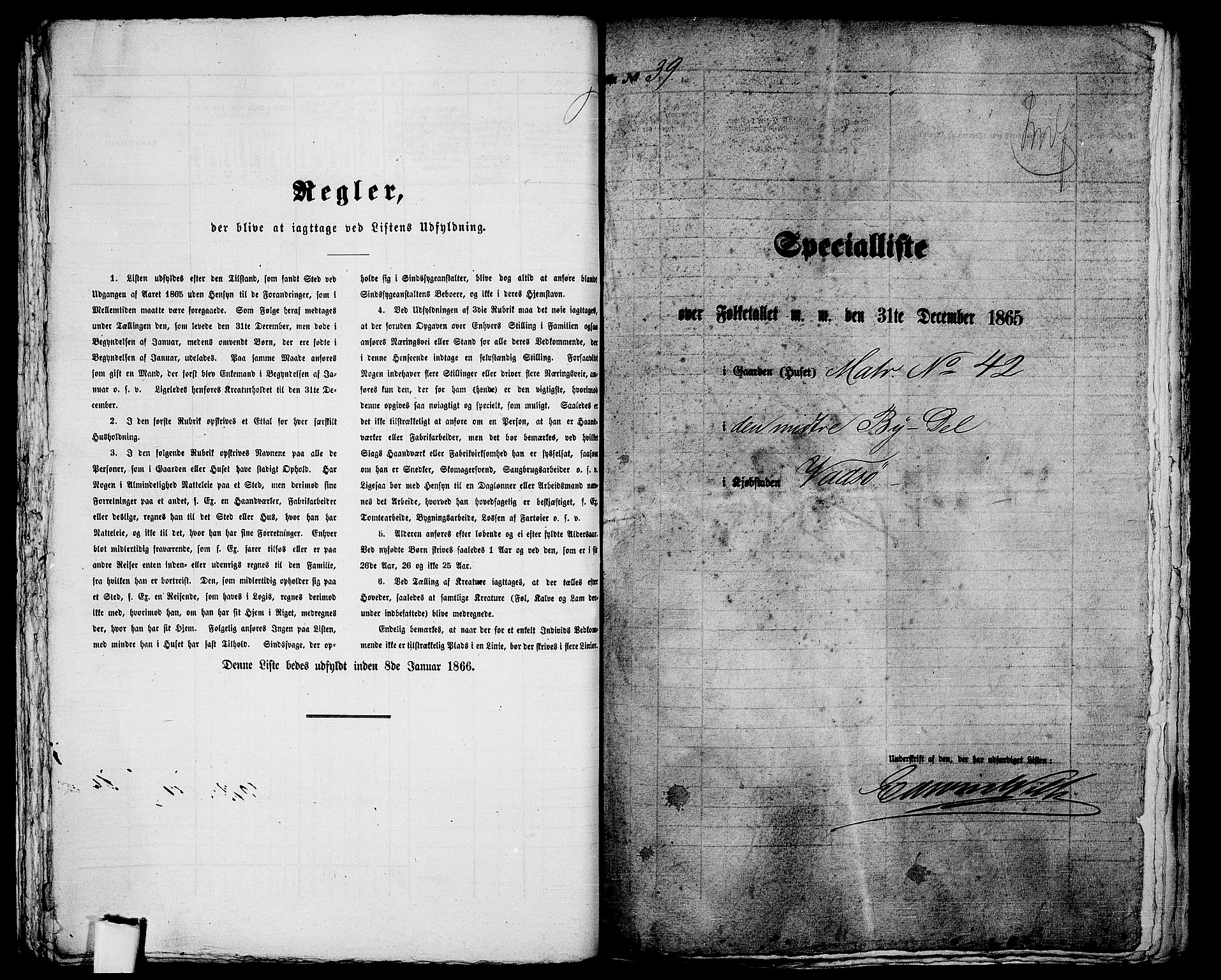 RA, Folketelling 1865 for 2003B Vadsø prestegjeld, Vadsø kjøpstad, 1865, s. 83