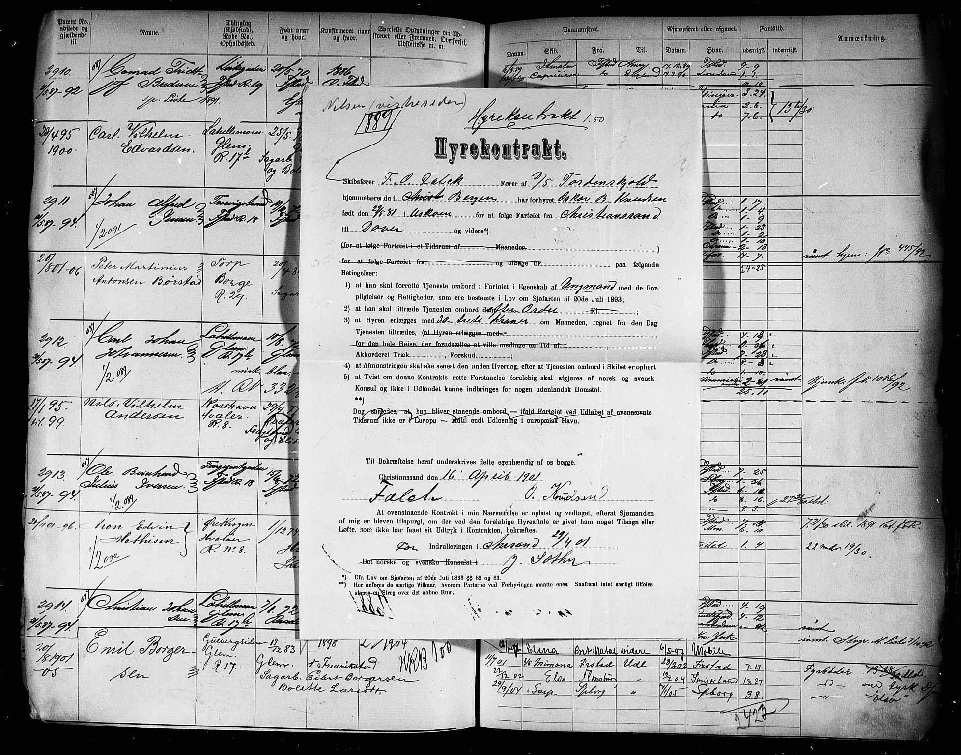 Fredrikstad mønstringskontor, AV/SAO-A-10569b/F/Fc/Fca/L0005: Annotasjonsrulle, 1884-1899, s. 303