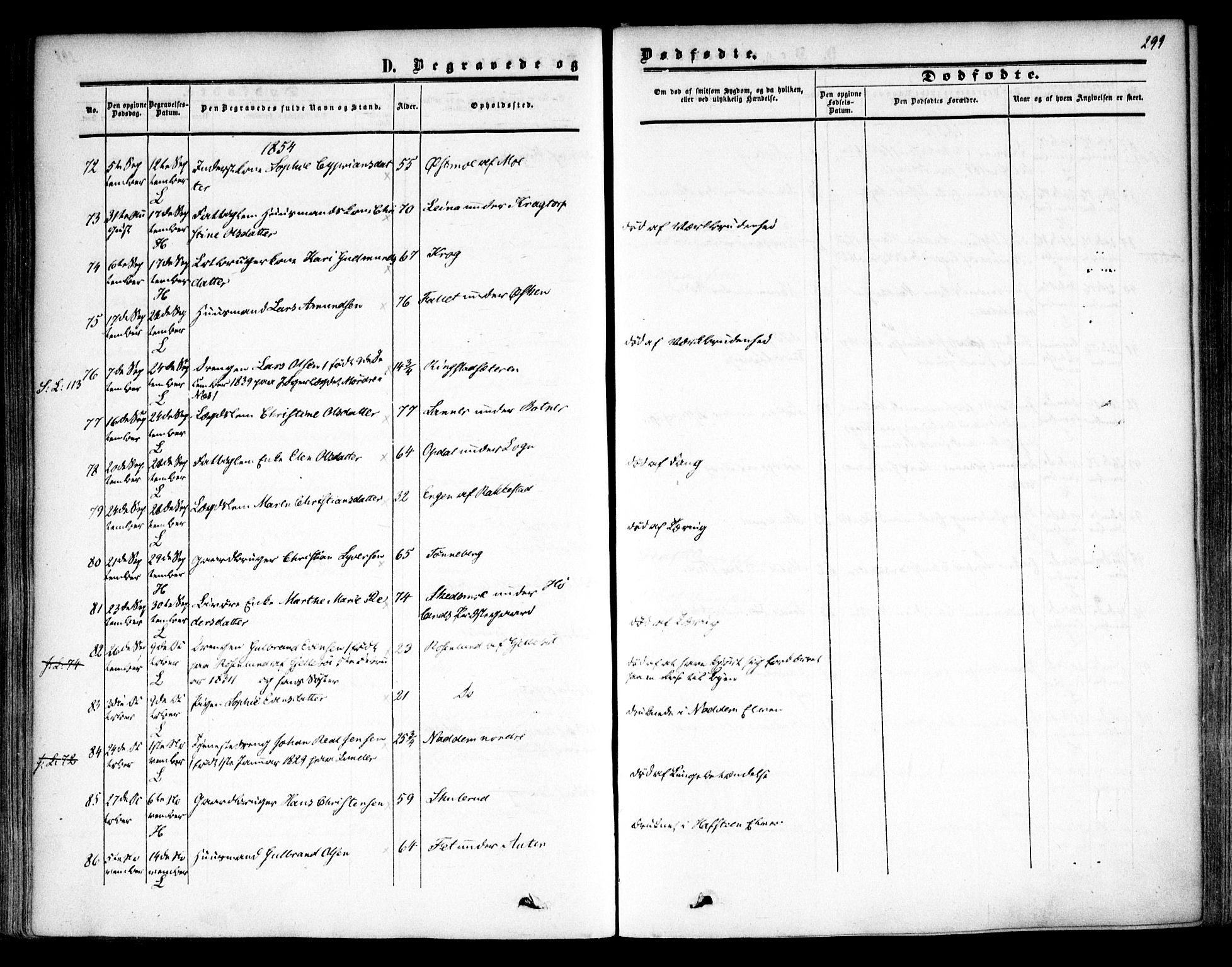 Høland prestekontor Kirkebøker, AV/SAO-A-10346a/F/Fa/L0010: Ministerialbok nr. I 10, 1854-1861, s. 299