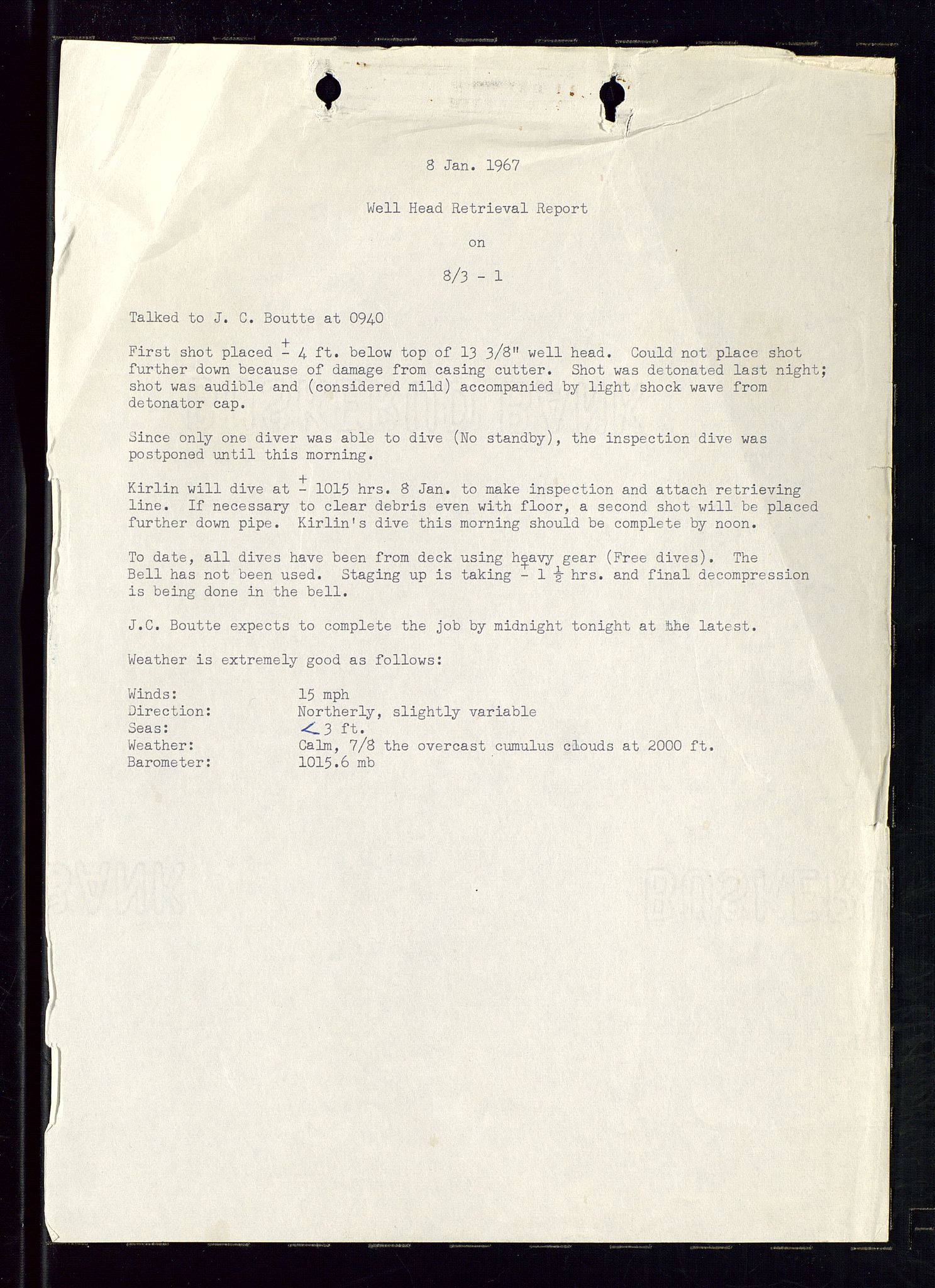 Pa 1512 - Esso Exploration and Production Norway Inc., SAST/A-101917/E/Ea/L0012: Well 25/11-1 og Well 25/10-3, 1966-1967, s. 315