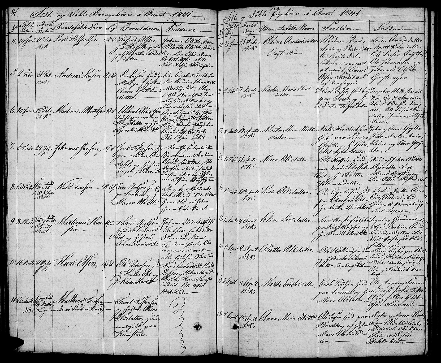 Biri prestekontor, AV/SAH-PREST-096/H/Ha/Hab/L0002: Klokkerbok nr. 2, 1828-1842, s. 81