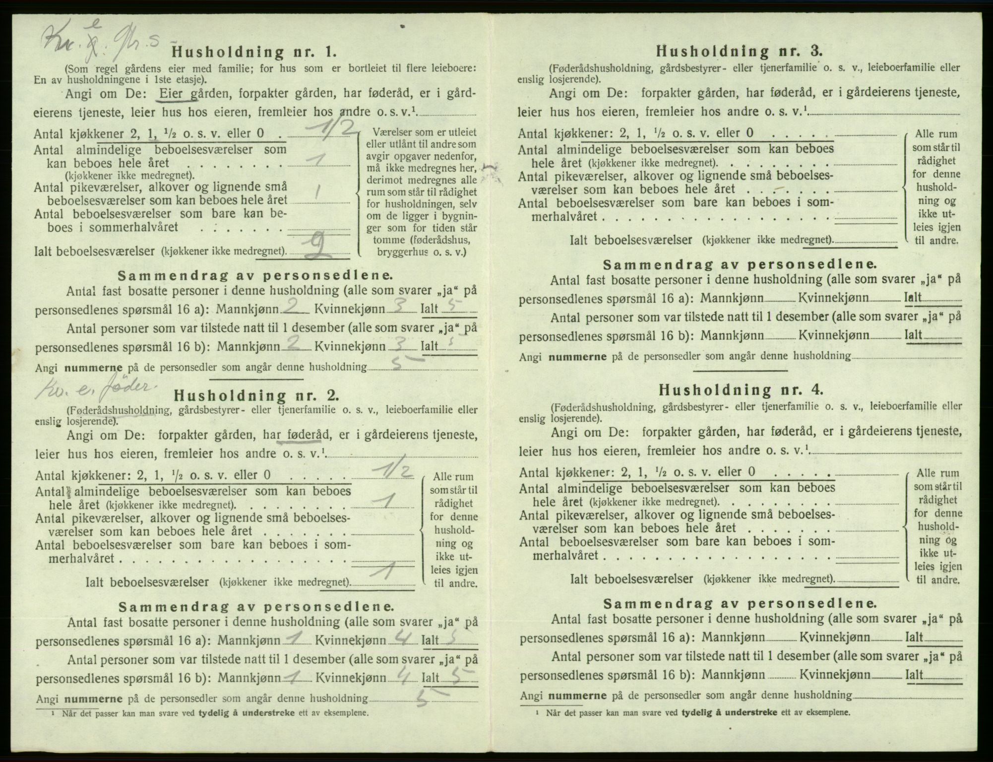 SAB, Folketelling 1920 for 1216 Sveio herred, 1920, s. 124