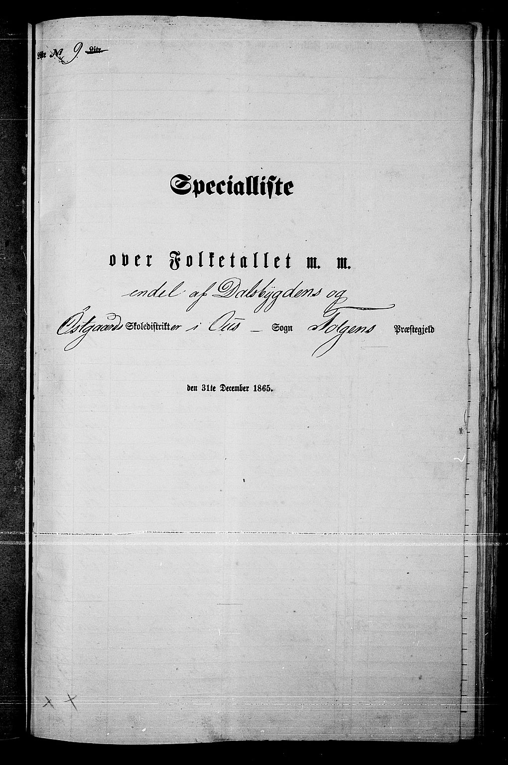 RA, Folketelling 1865 for 0436P Tolga prestegjeld, 1865, s. 107