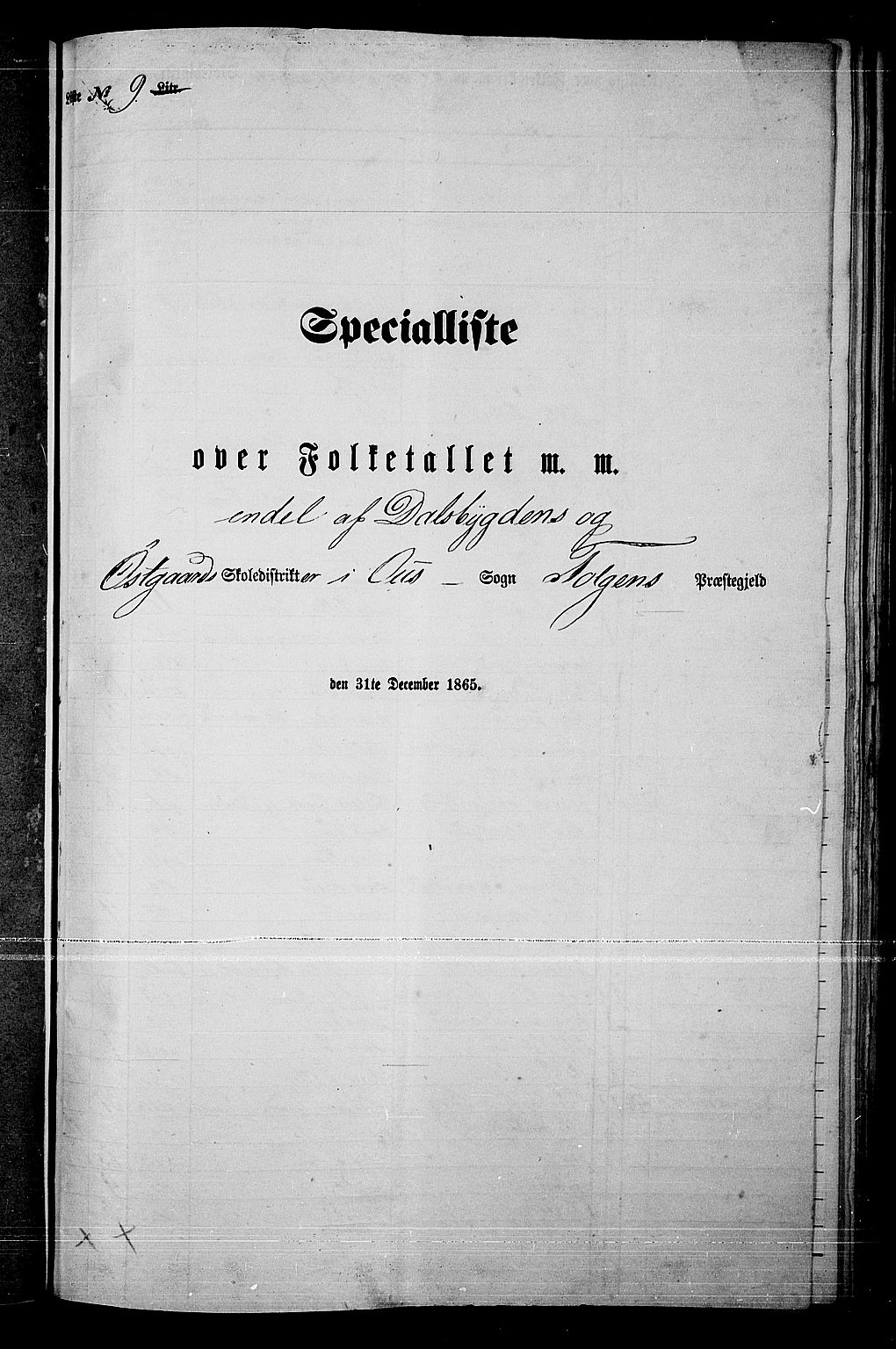 RA, Folketelling 1865 for 0436P Tolga prestegjeld, 1865, s. 107
