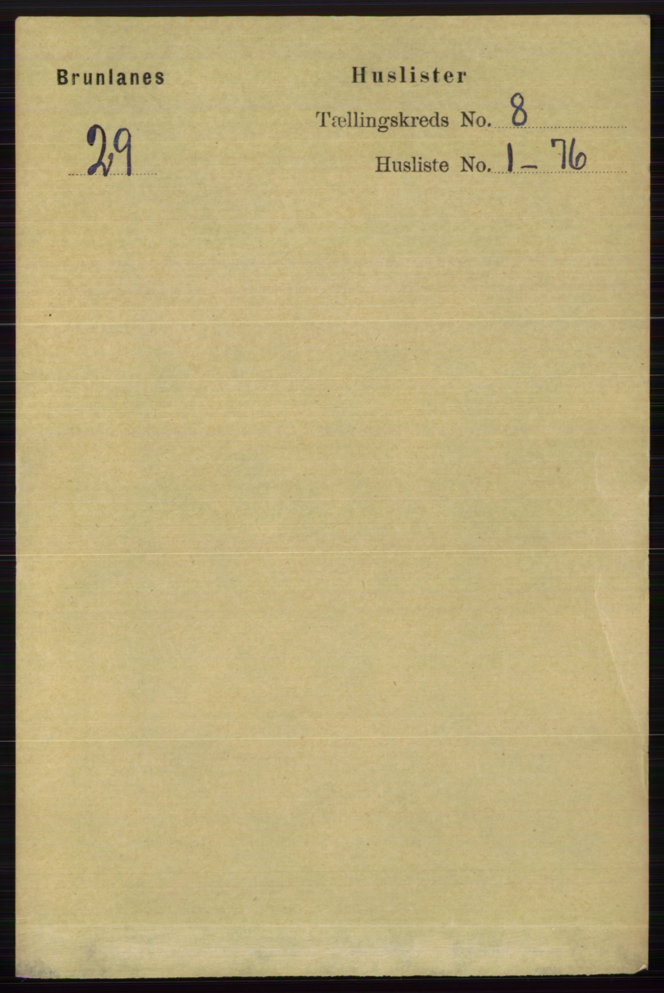 RA, Folketelling 1891 for 0726 Brunlanes herred, 1891, s. 3488