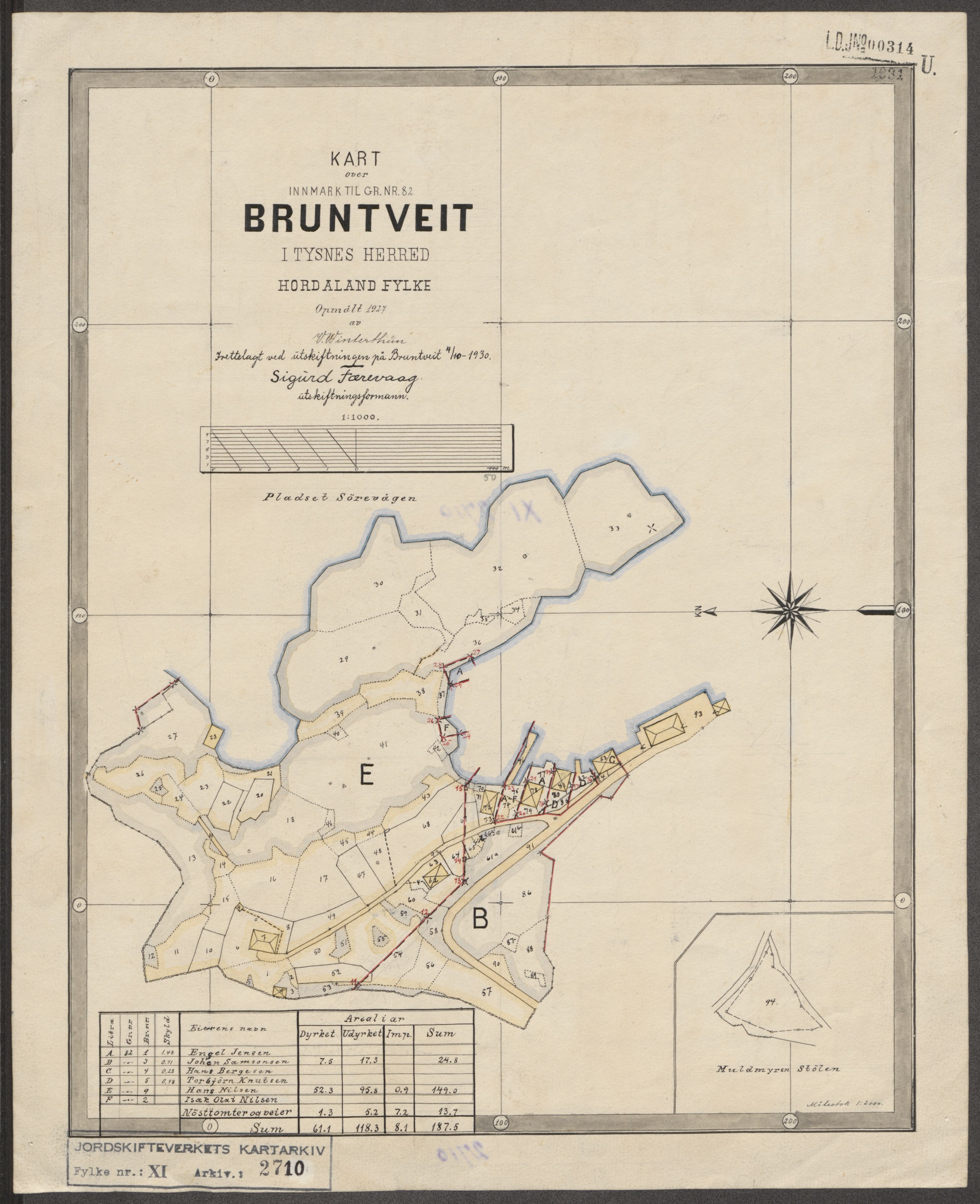 Jordskifteverkets kartarkiv, AV/RA-S-3929/T, 1859-1988, s. 3053