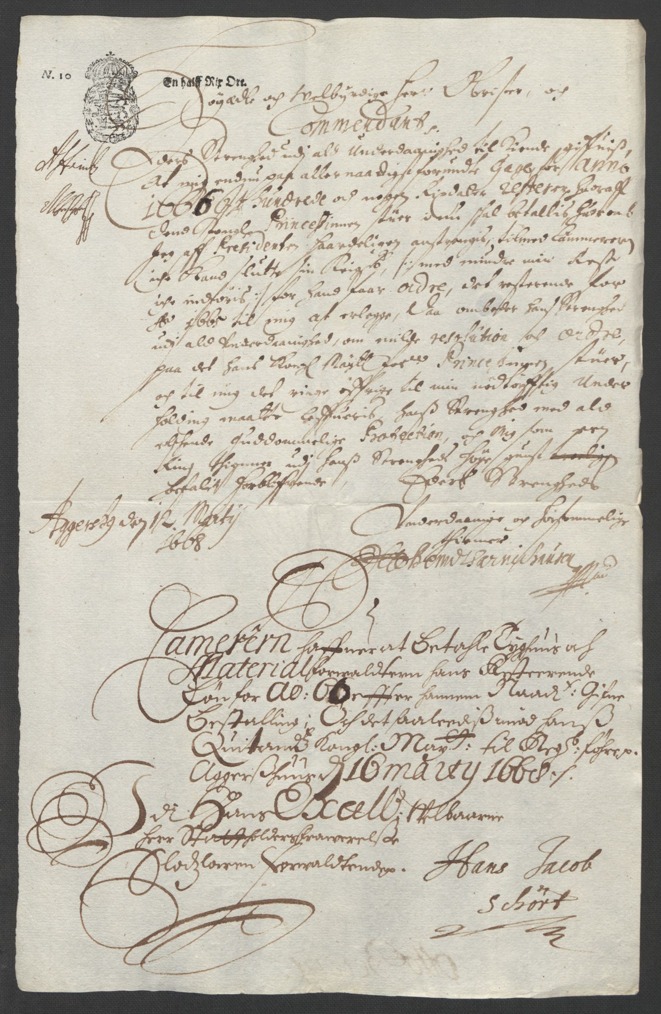 Rentekammeret inntil 1814, Reviderte regnskaper, Stiftamtstueregnskaper, Landkommissariatet på Akershus og Akershus stiftamt, RA/EA-5869/R/Rb/L0042: Akershus stiftamt, 1664-1666