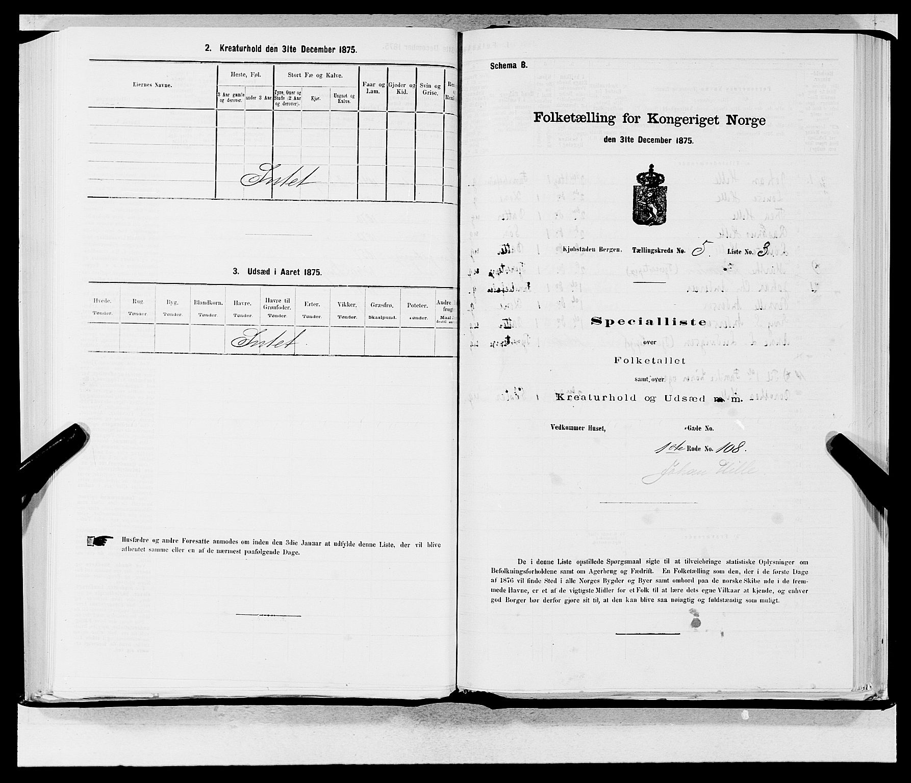 SAB, Folketelling 1875 for 1301 Bergen kjøpstad, 1875, s. 215