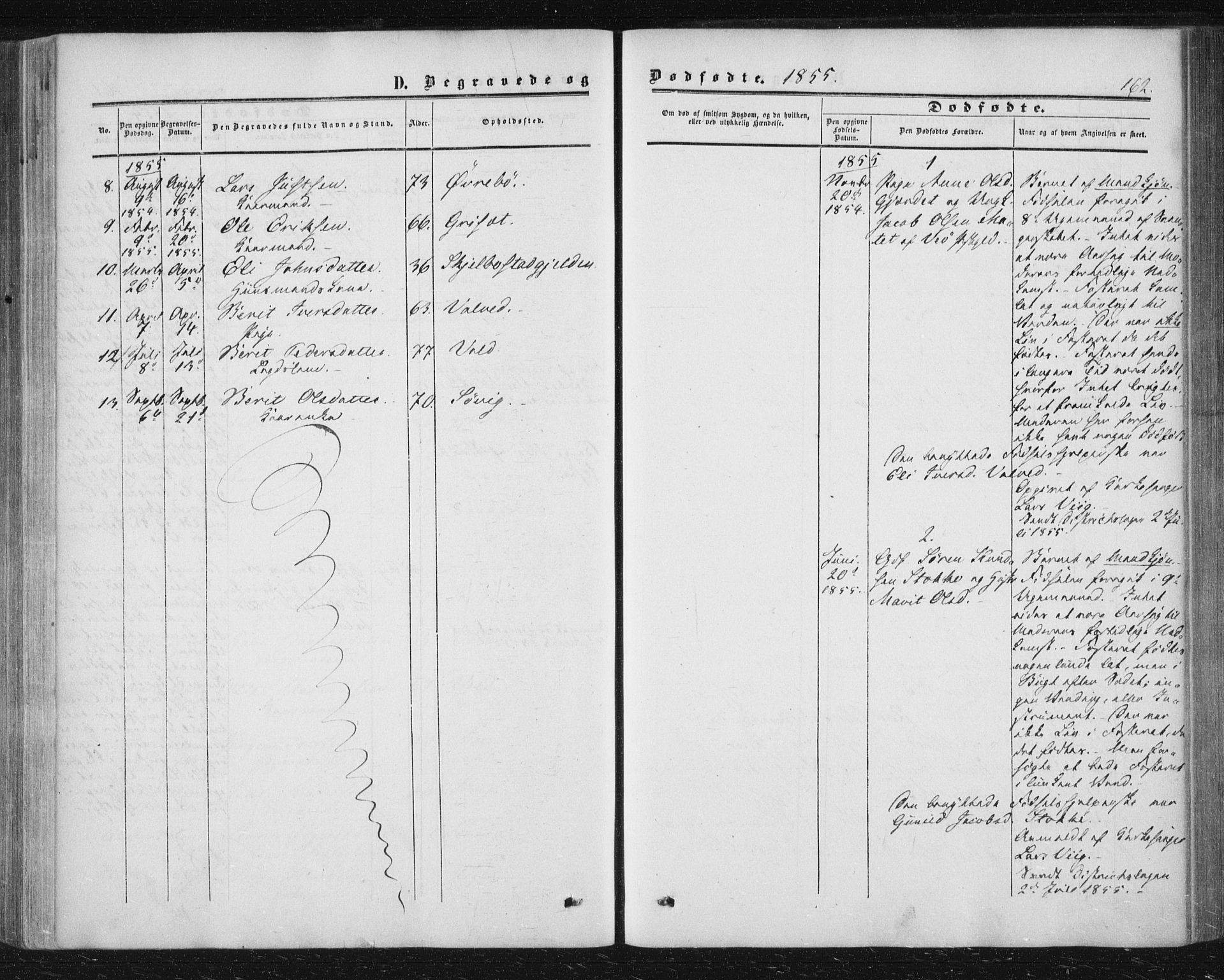 Ministerialprotokoller, klokkerbøker og fødselsregistre - Møre og Romsdal, SAT/A-1454/543/L0562: Ministerialbok nr. 543A02, 1854-1884, s. 162