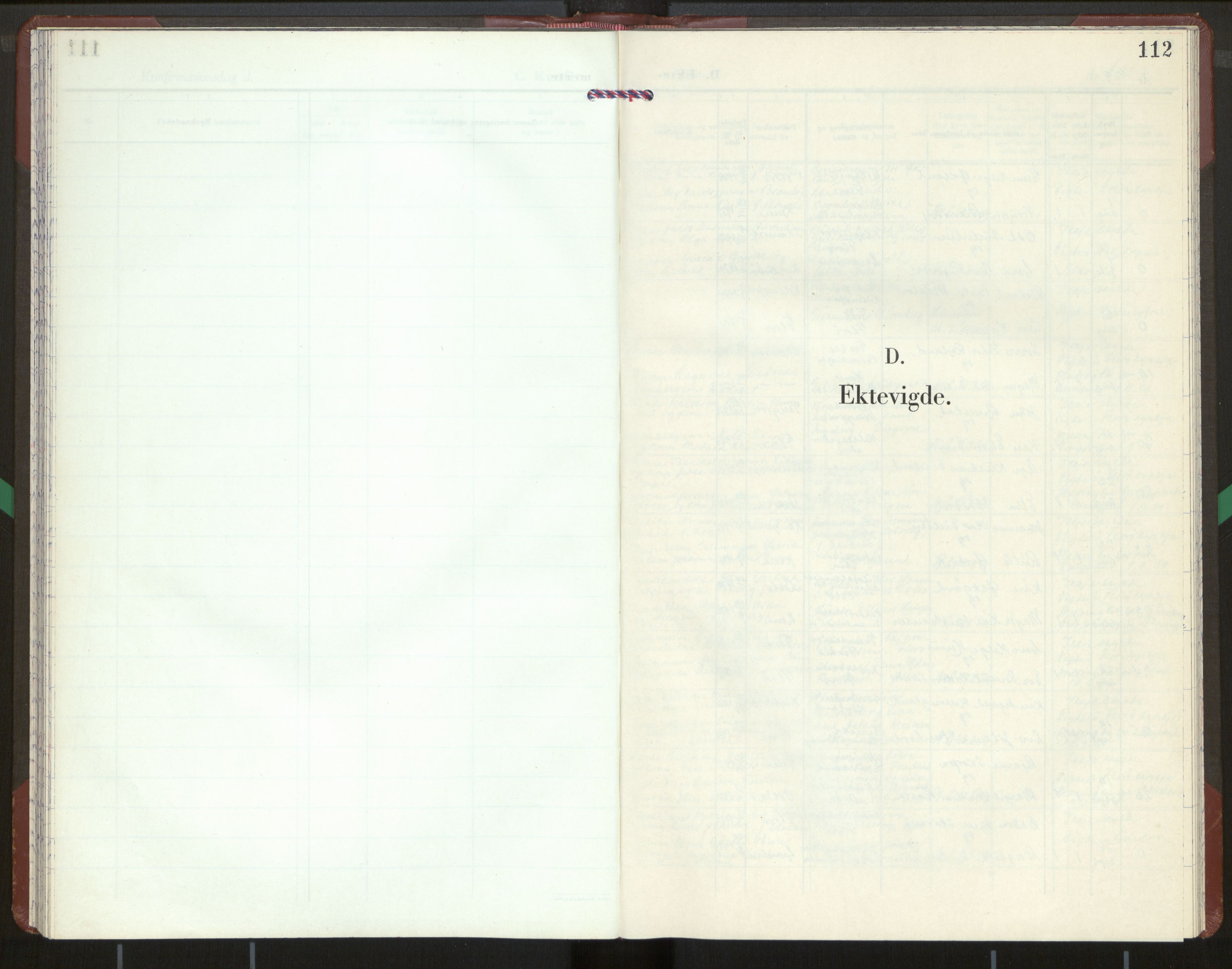 Kinn sokneprestembete, SAB/A-80801/H/Hab/Habb/L0002: Klokkerbok nr. B 2, 1959-1971, s. 112