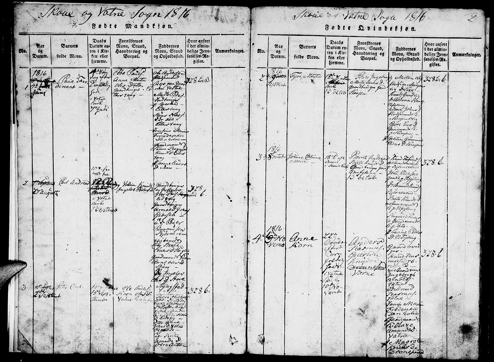 Ministerialprotokoller, klokkerbøker og fødselsregistre - Møre og Romsdal, AV/SAT-A-1454/524/L0360: Klokkerbok nr. 524C01, 1816-1830, s. 2