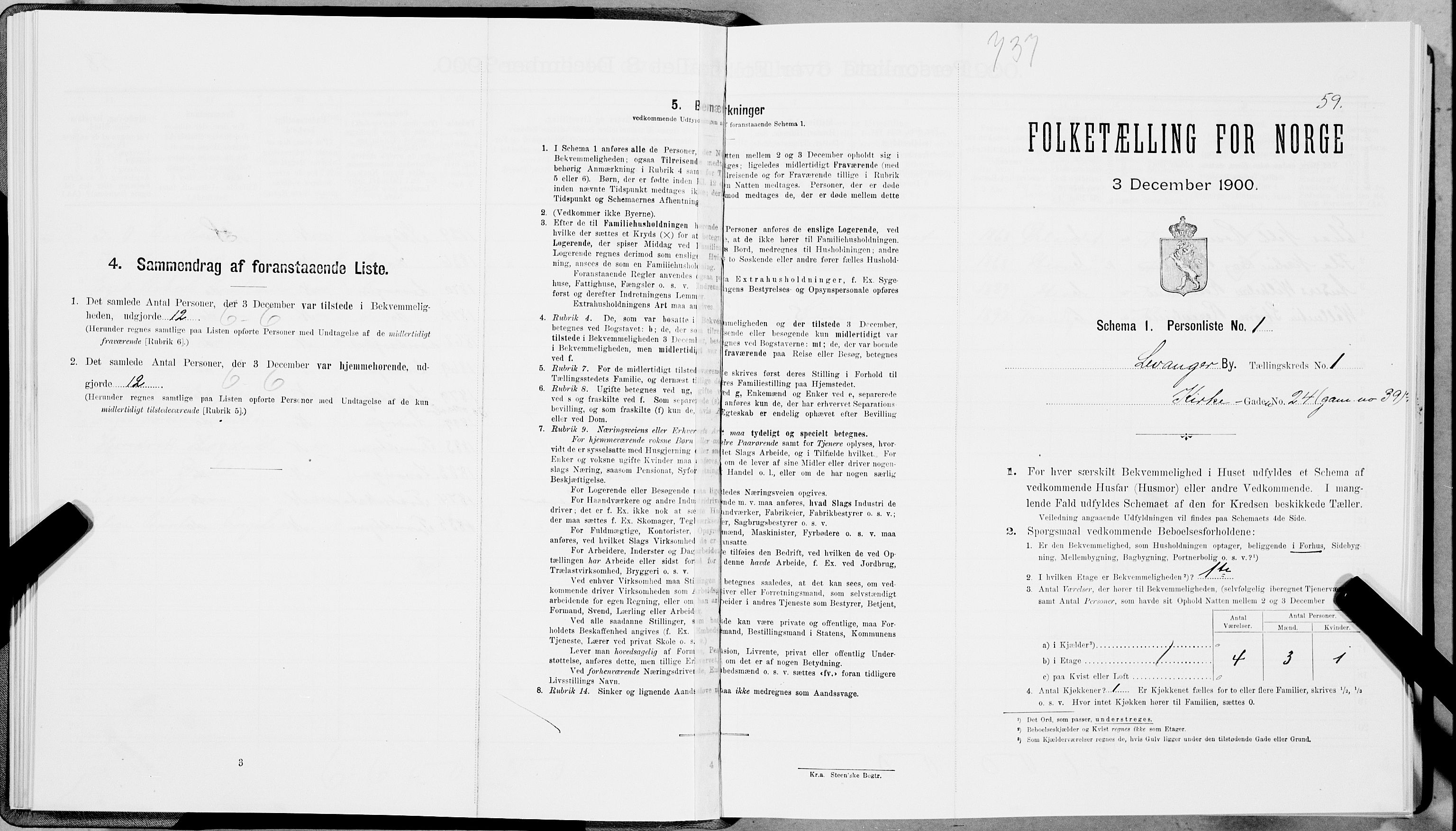 SAT, Folketelling 1900 for 1701 Levanger kjøpstad, 1900, s. 69