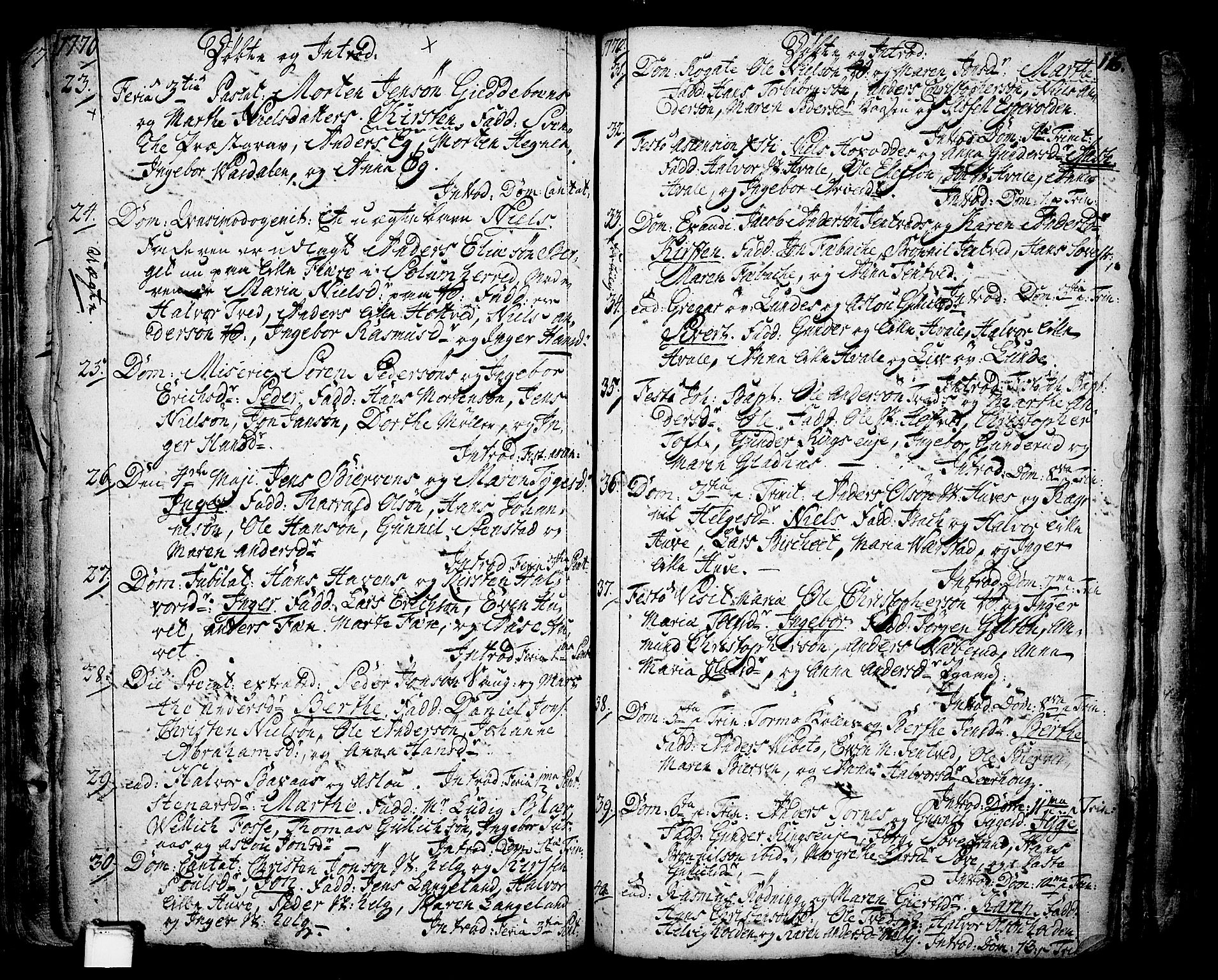Holla kirkebøker, SAKO/A-272/F/Fa/L0001: Ministerialbok nr. 1, 1717-1779, s. 116