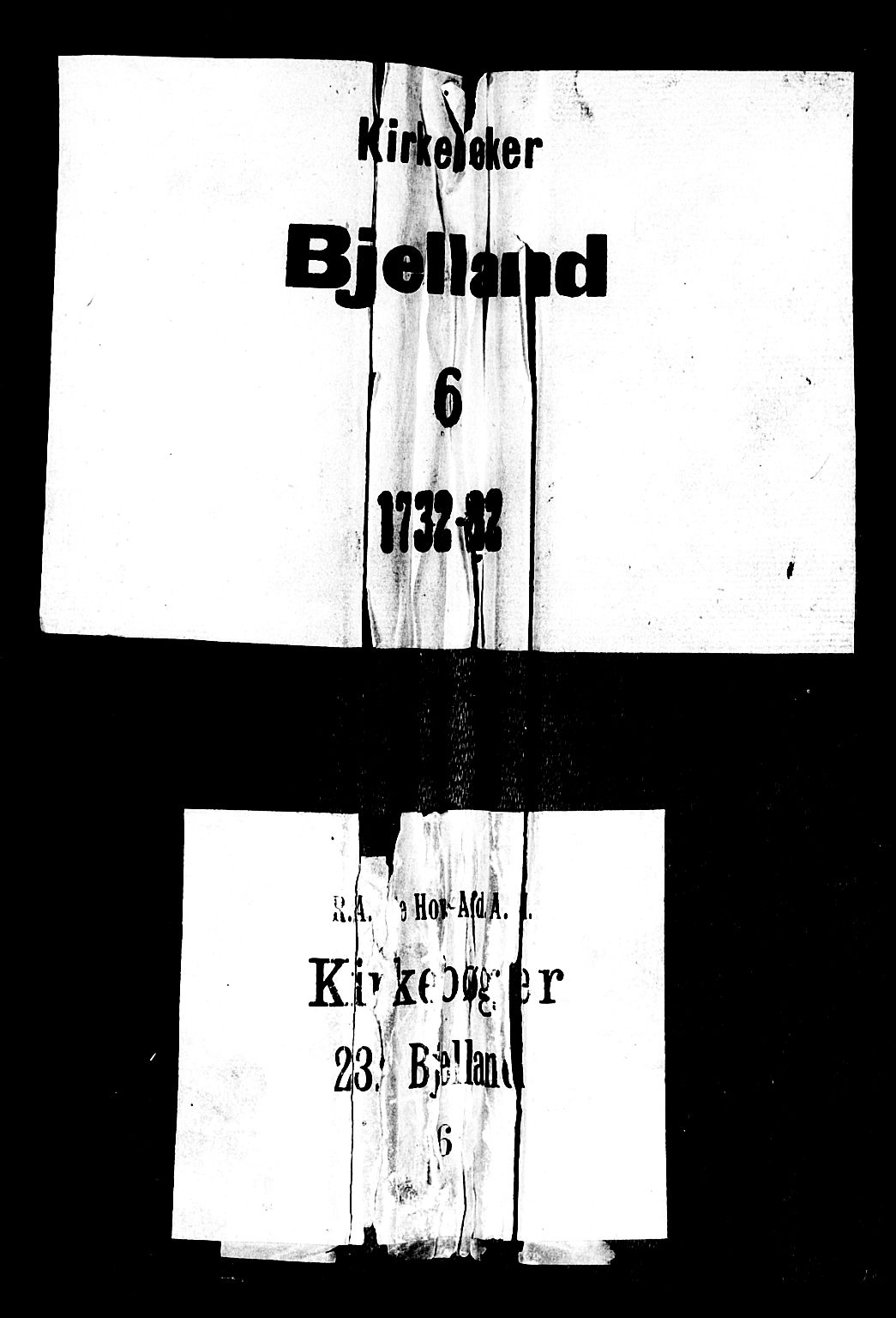 Bjelland sokneprestkontor, SAK/1111-0005/F/Fb/Fbb/L0001: Klokkerbok nr. B 1, 1732-1782