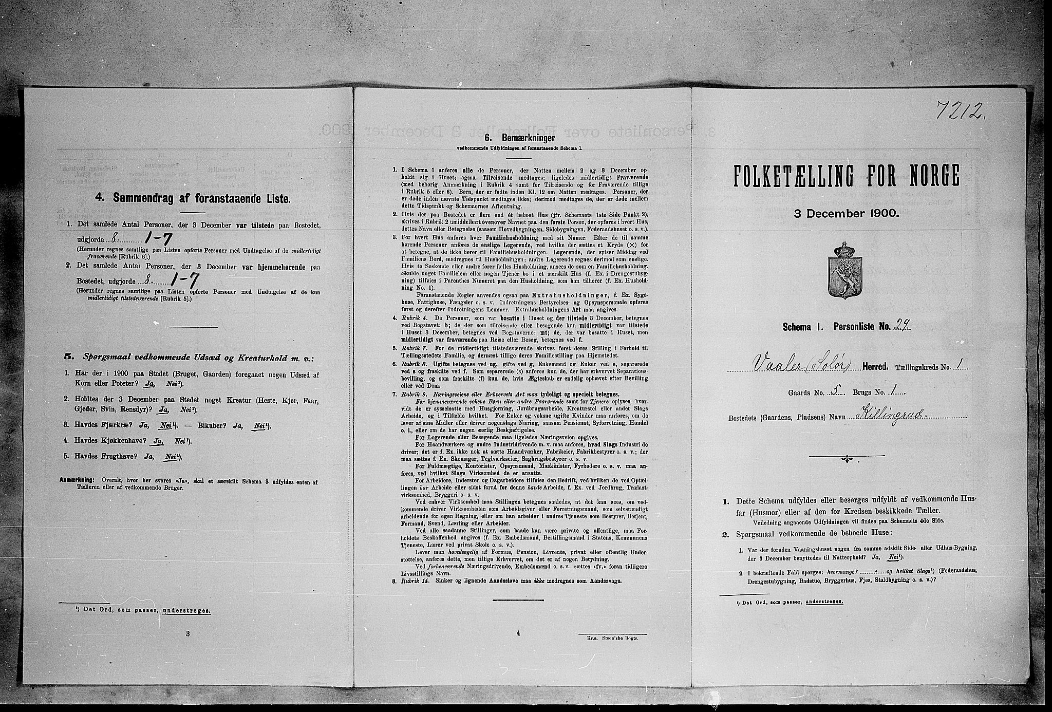 SAH, Folketelling 1900 for 0426 Våler herred, 1900, s. 161