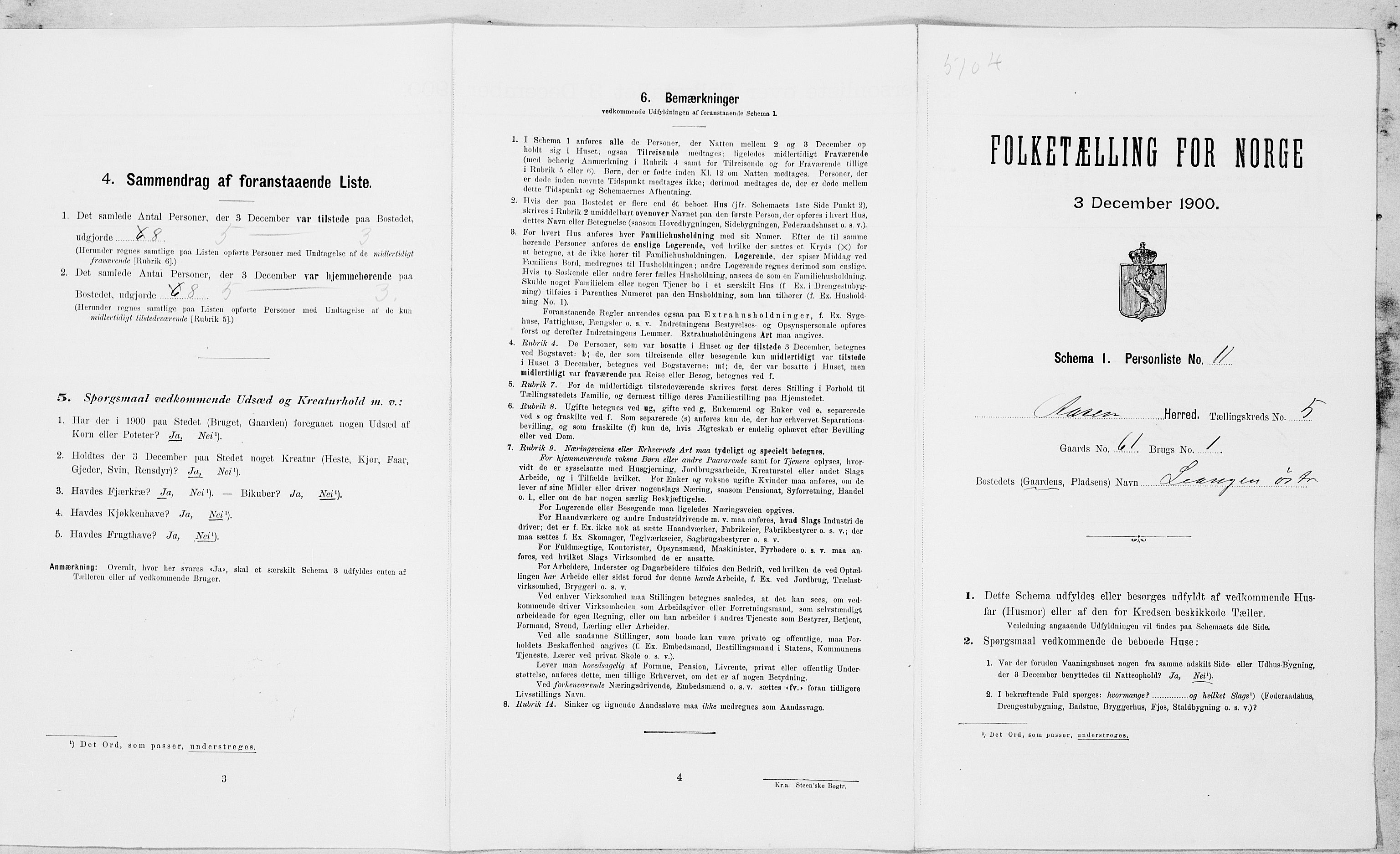 SAT, Folketelling 1900 for 1716 Åsen herred, 1900, s. 580