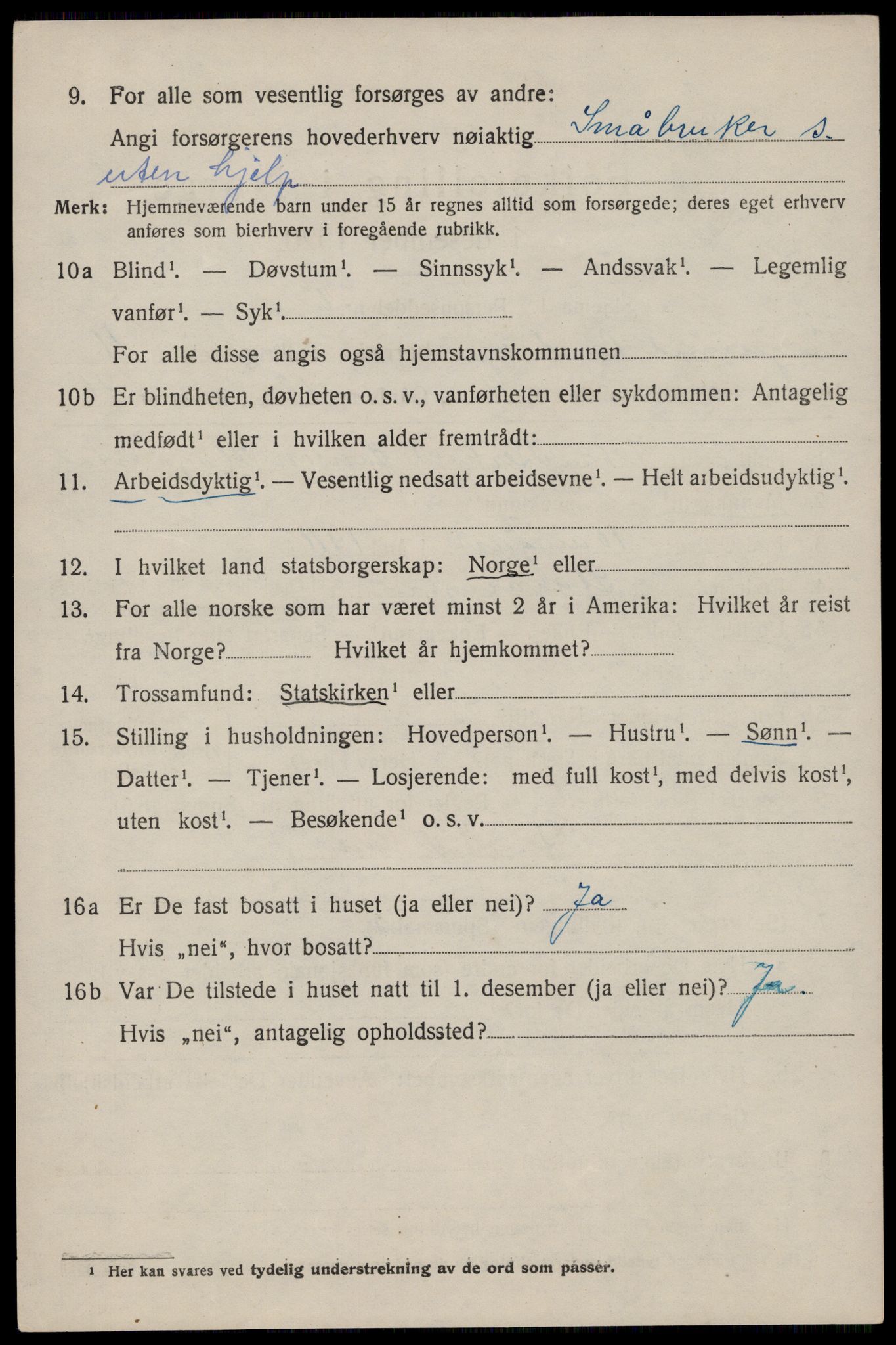 SAST, Folketelling 1920 for 1116 Eigersund herred, 1920, s. 2914