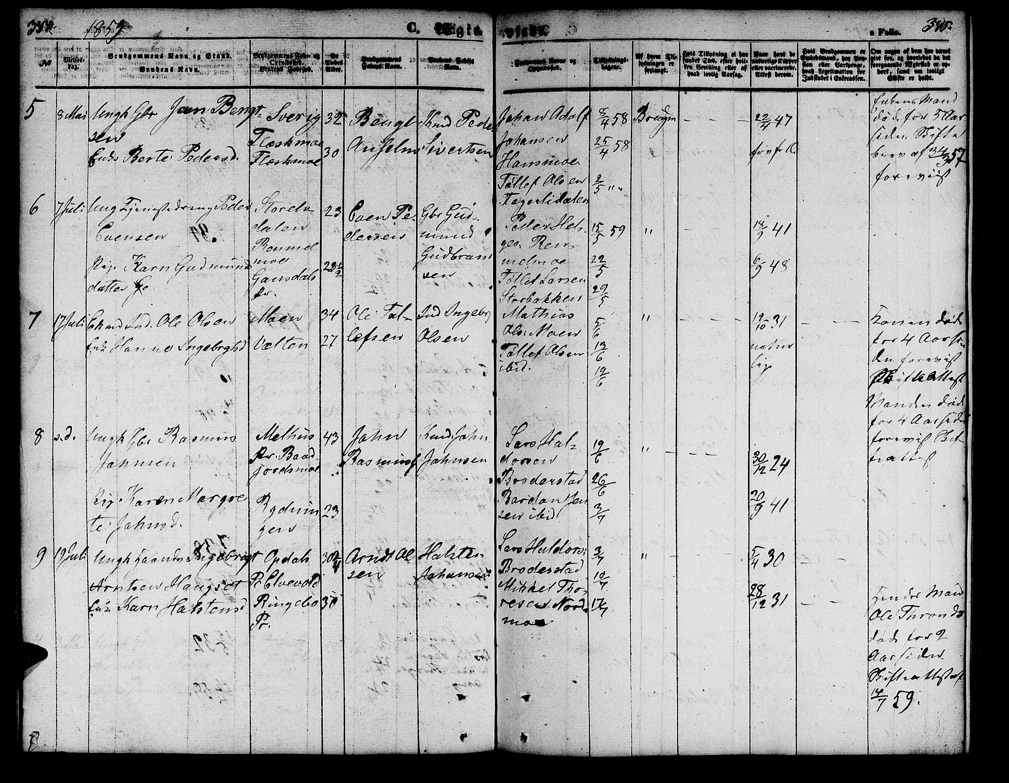 Målselv sokneprestembete, AV/SATØ-S-1311/G/Ga/Gab/L0001klokker: Klokkerbok nr. 1, 1856-1866, s. 344-345