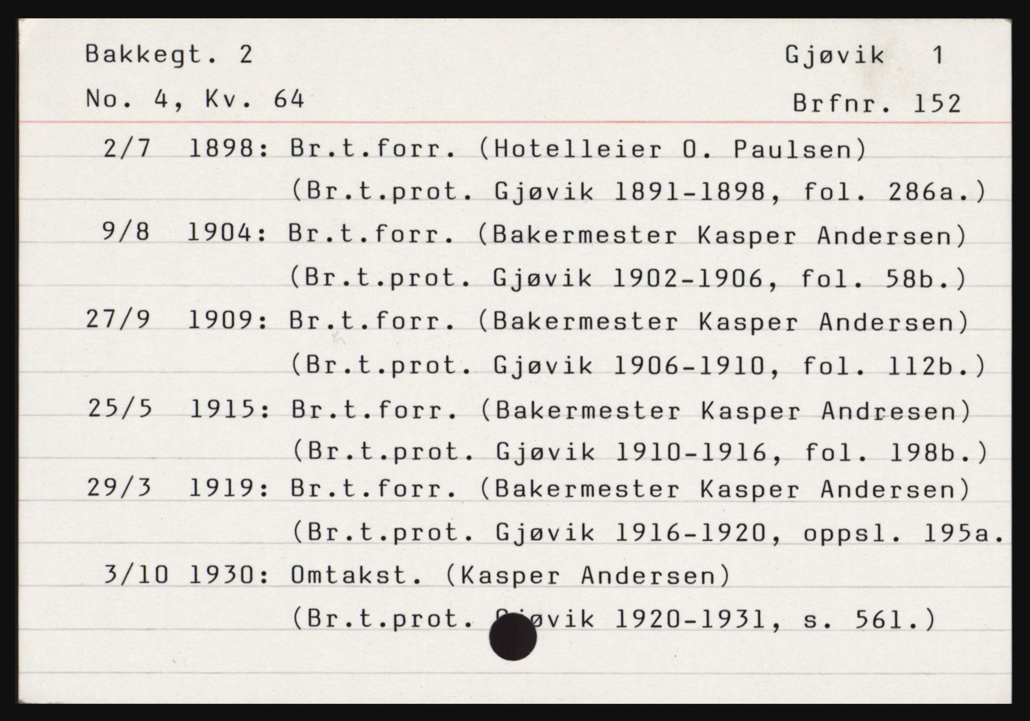 Norges Brannkasse, Gjøvik, AV/SAH-NBRANG-045, s. 5