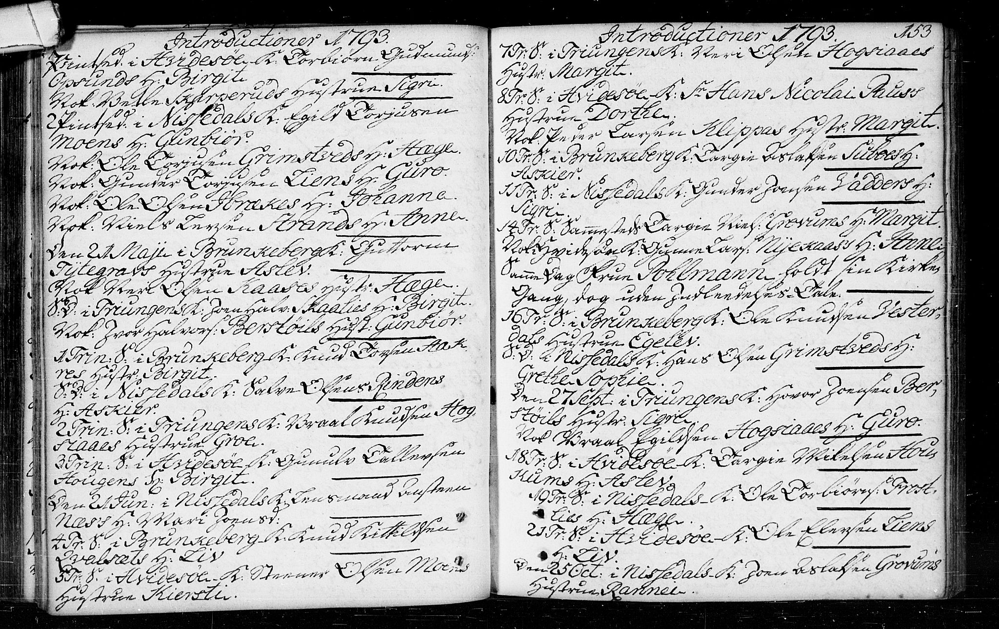 Kviteseid kirkebøker, SAKO/A-276/F/Fa/L0003: Ministerialbok nr. I 3, 1787-1799, s. 153