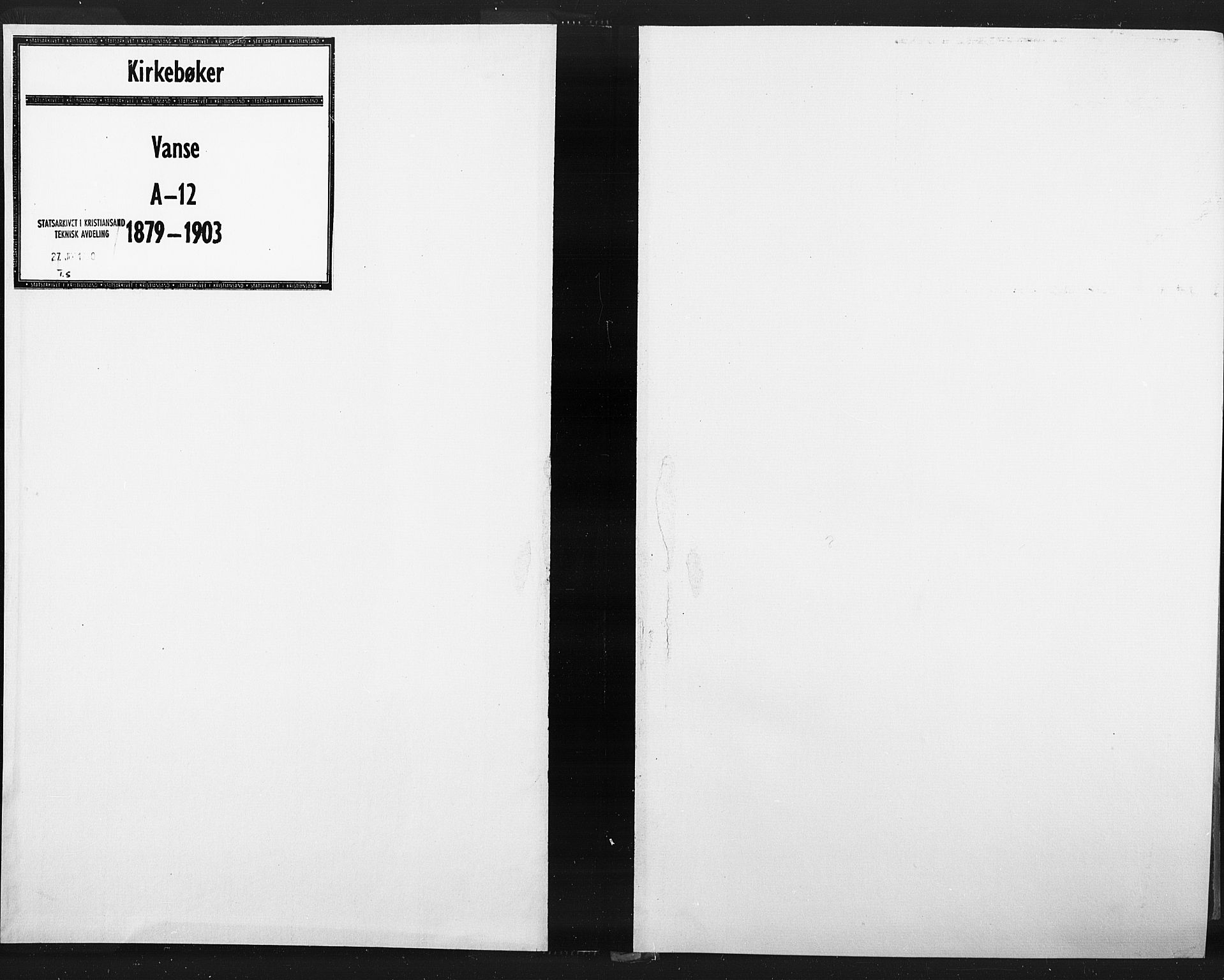 Lista sokneprestkontor, AV/SAK-1111-0027/F/Fa/L0012: Ministerialbok nr. A 12, 1879-1903