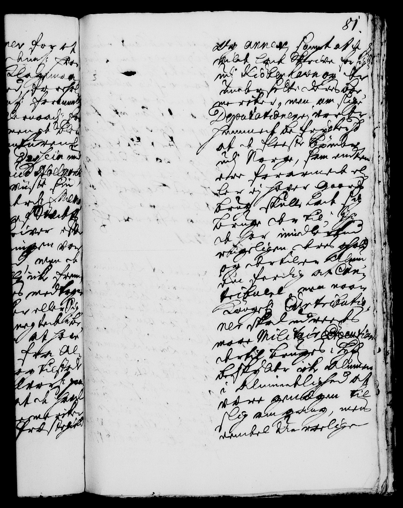 Rentekammeret, Kammerkanselliet, RA/EA-3111/G/Gh/Gha/L0004: Norsk ekstraktmemorialprotokoll, sak. 766-941 (merket RK 53.49), 1721, s. 81