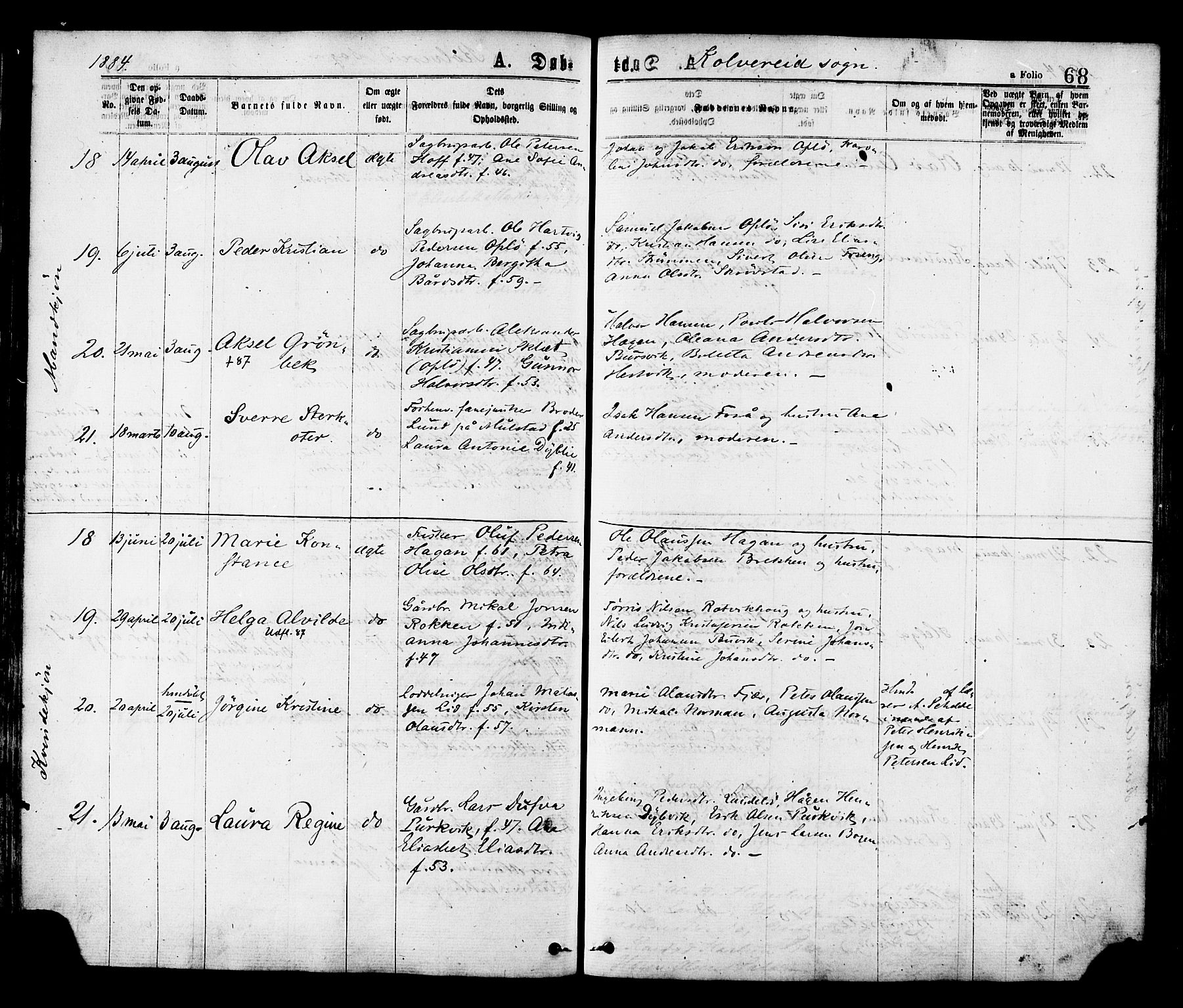 Ministerialprotokoller, klokkerbøker og fødselsregistre - Nord-Trøndelag, AV/SAT-A-1458/780/L0642: Ministerialbok nr. 780A07 /1, 1874-1885, s. 68