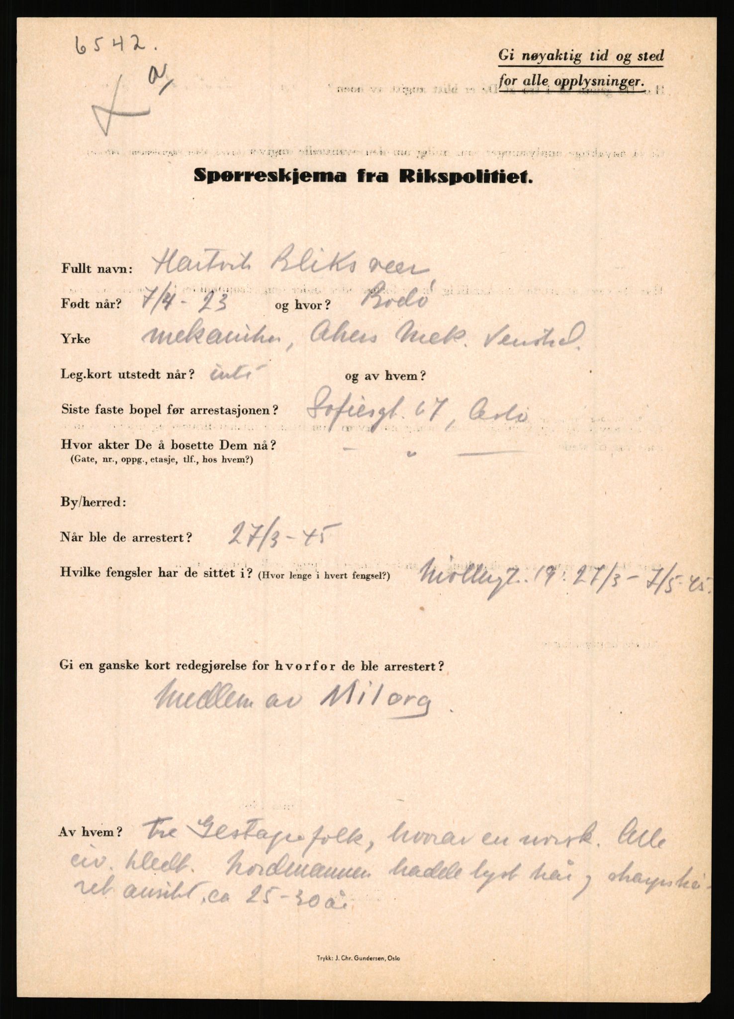 Rikspolitisjefen, AV/RA-S-1560/L/L0002: Berg, Alf - Bråthen, Thorleif, 1940-1945, s. 655