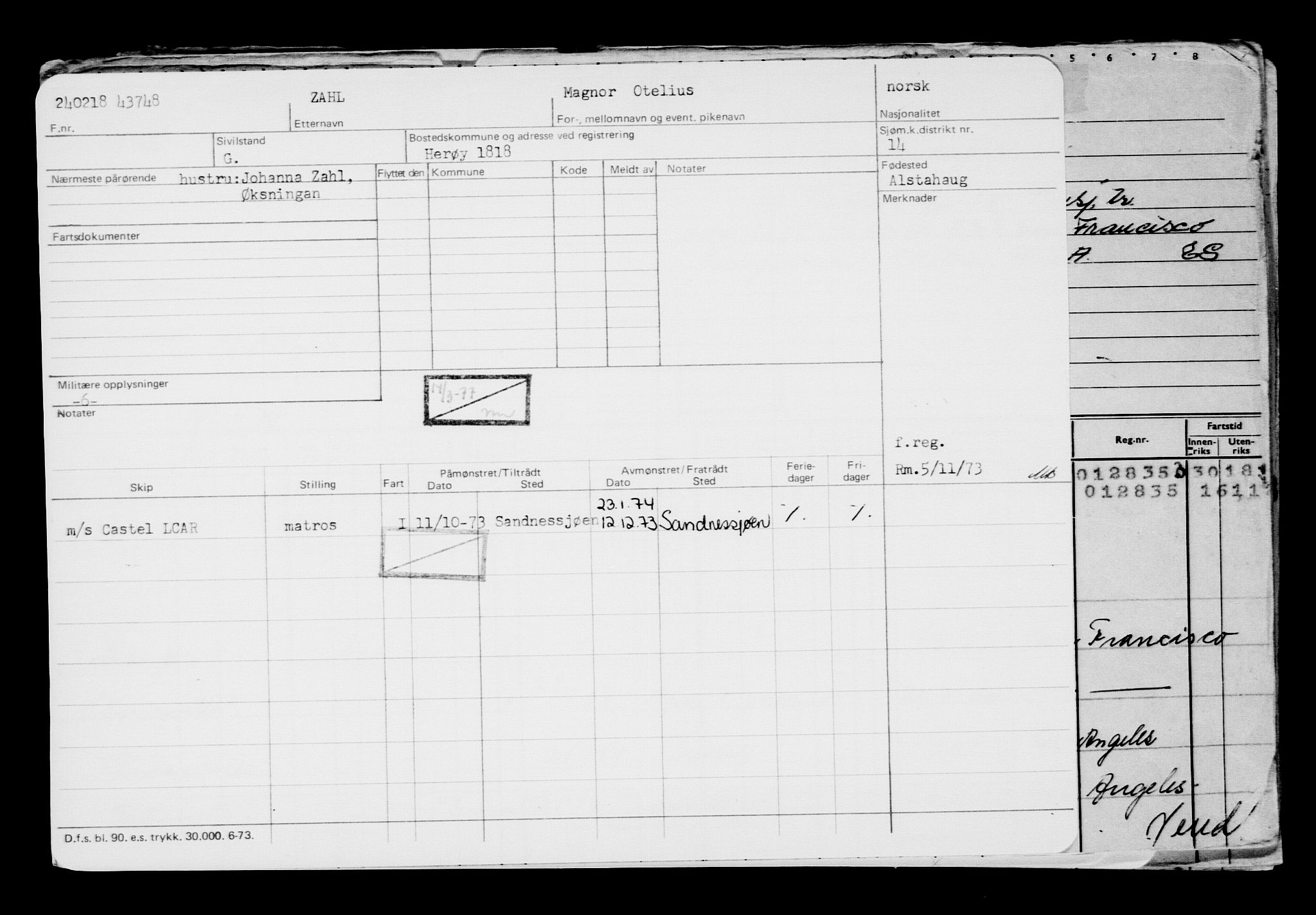 Direktoratet for sjømenn, AV/RA-S-3545/G/Gb/L0155: Hovedkort, 1918, s. 710