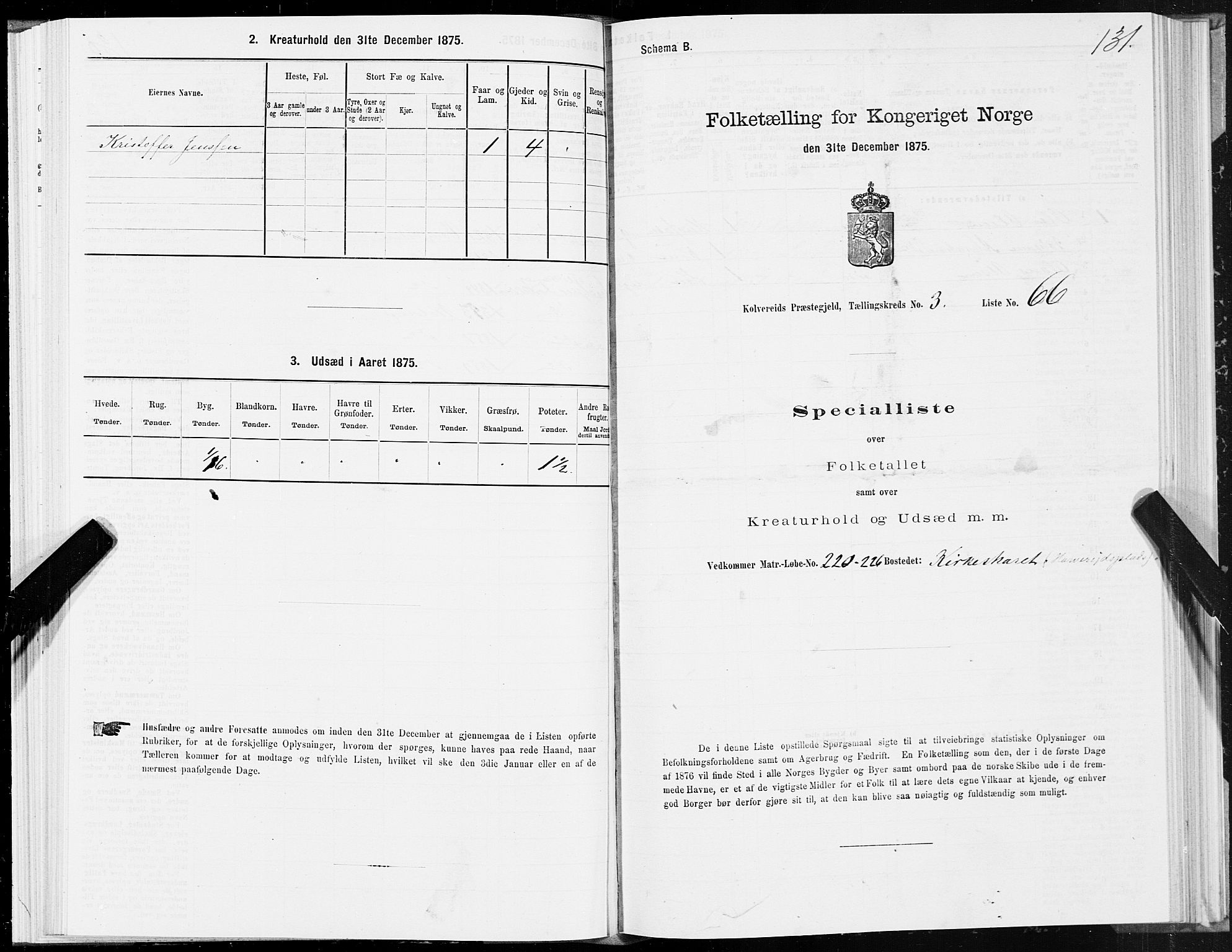 SAT, Folketelling 1875 for 1752P Kolvereid prestegjeld, 1875, s. 2131