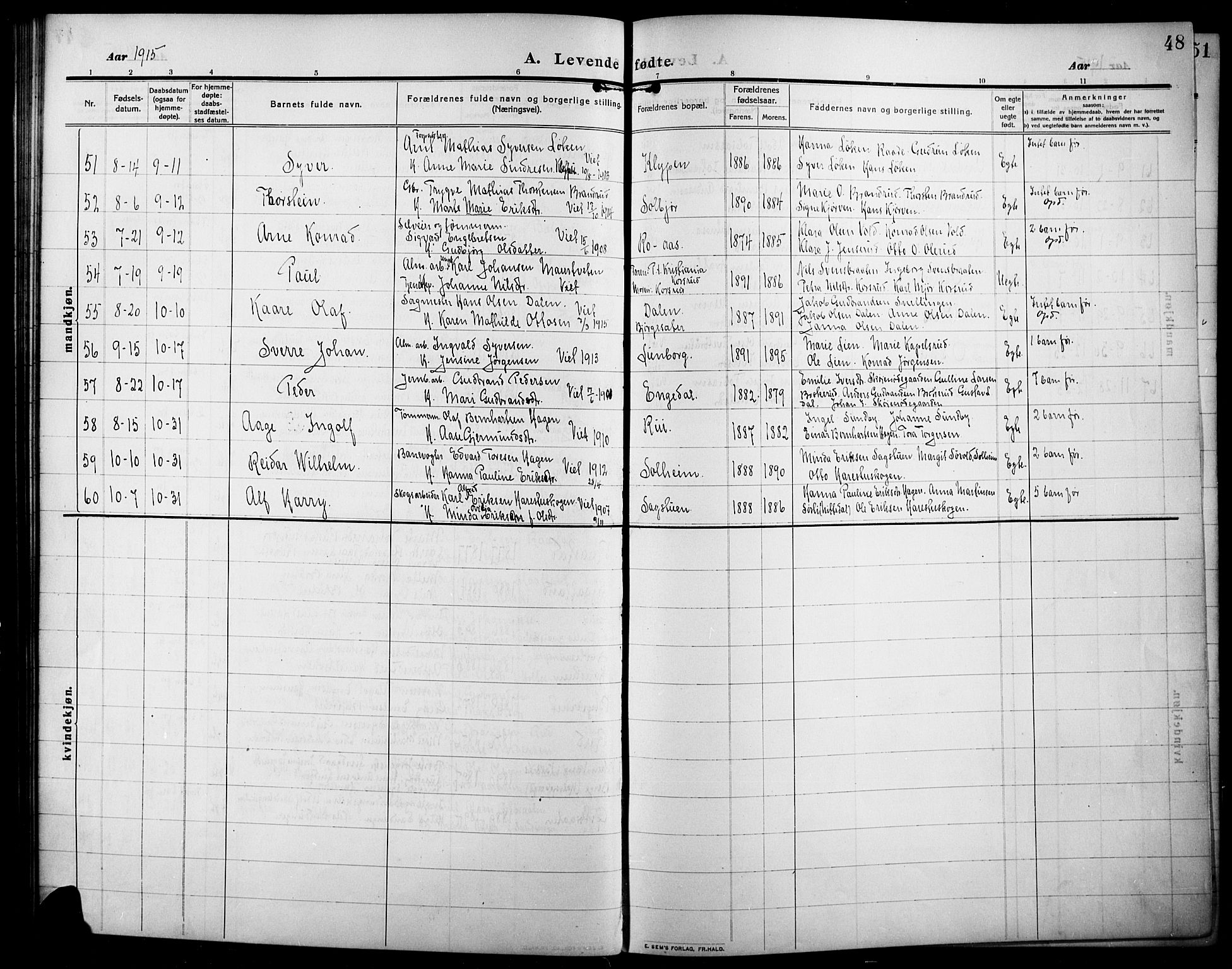 Lunner prestekontor, AV/SAH-PREST-118/H/Ha/Hab/L0001: Klokkerbok nr. 1, 1909-1922, s. 48