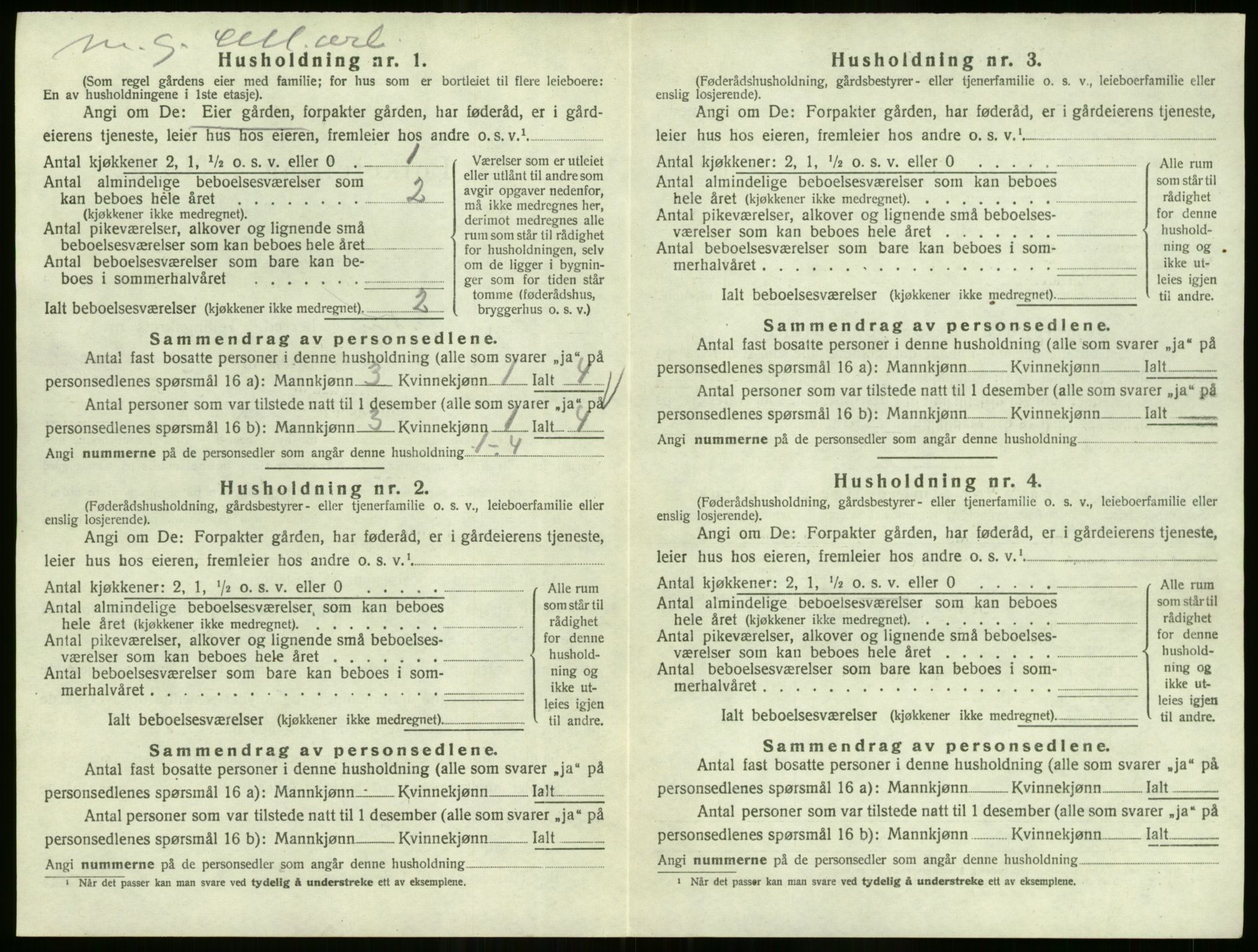 SAO, Folketelling 1920 for 0232 Lillestrøm herred, 1920, s. 1441