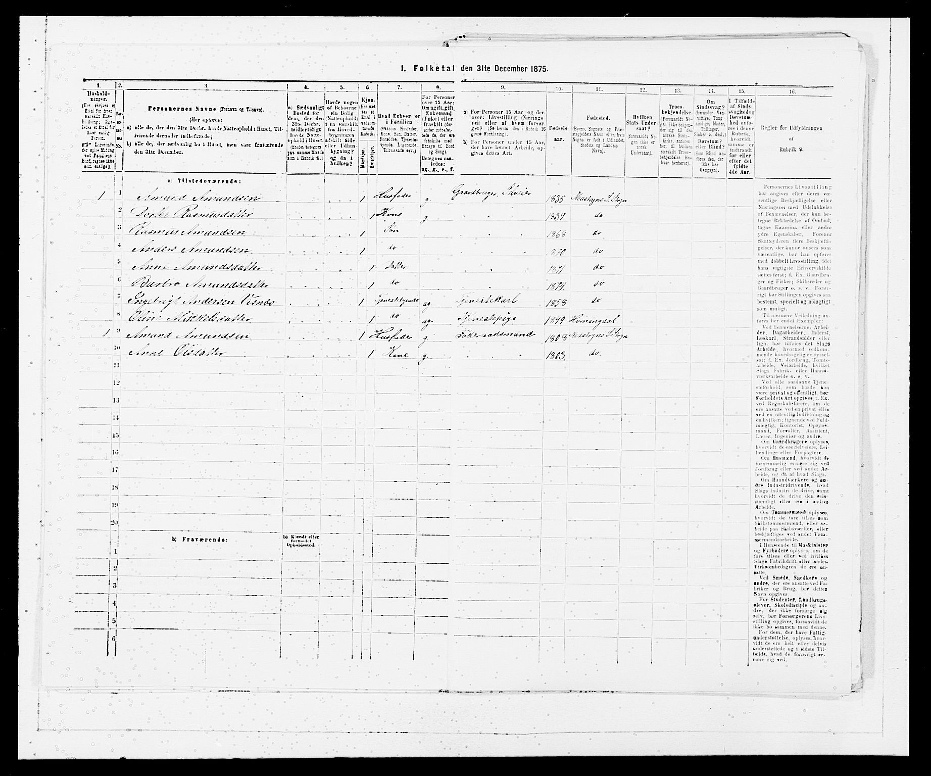 SAB, Folketelling 1875 for 1448P Stryn prestegjeld, 1875, s. 118