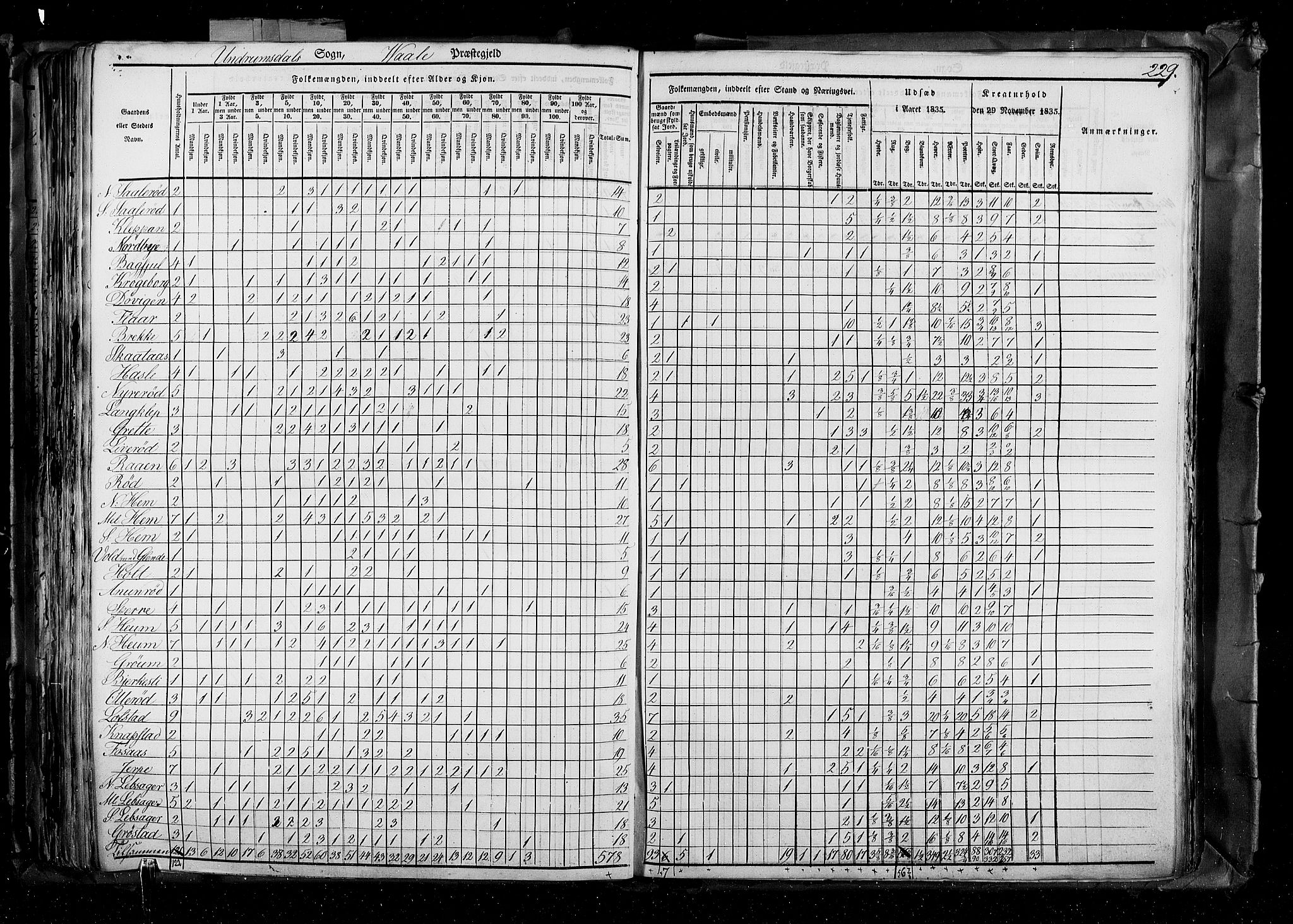 RA, Folketellingen 1835, bind 4: Buskerud amt og Jarlsberg og Larvik amt, 1835, s. 229