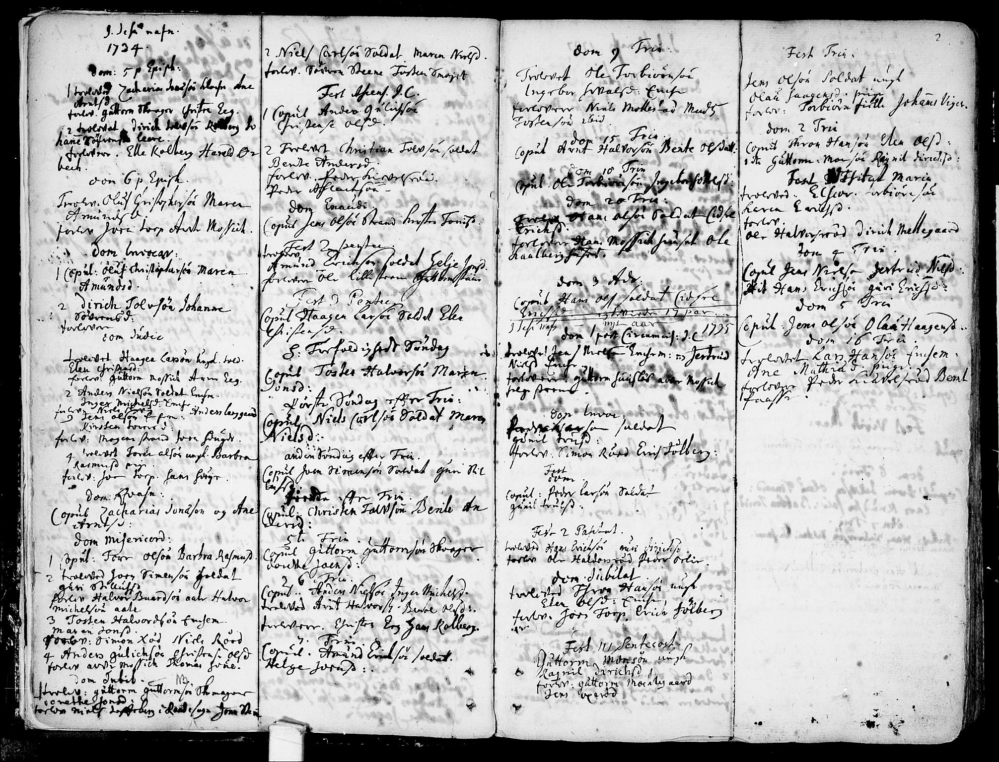 Onsøy prestekontor Kirkebøker, AV/SAO-A-10914/F/Fa/L0001: Ministerialbok nr. I 1, 1733-1814, s. 2
