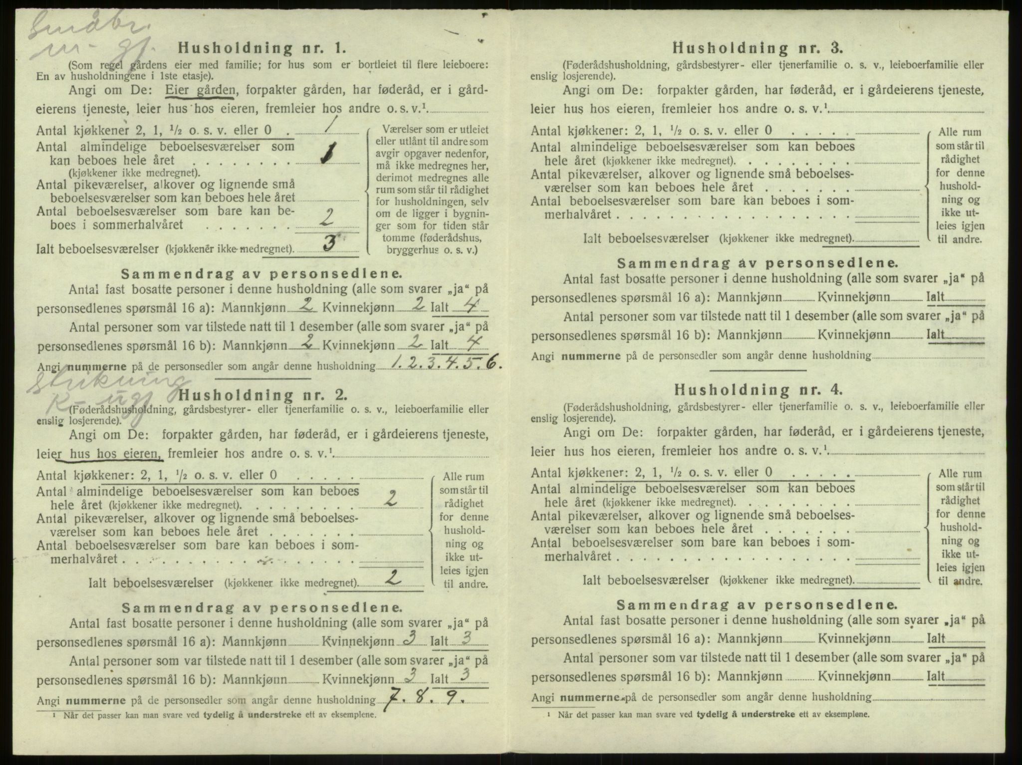 SAB, Folketelling 1920 for 1438 Bremanger herred, 1920, s. 951