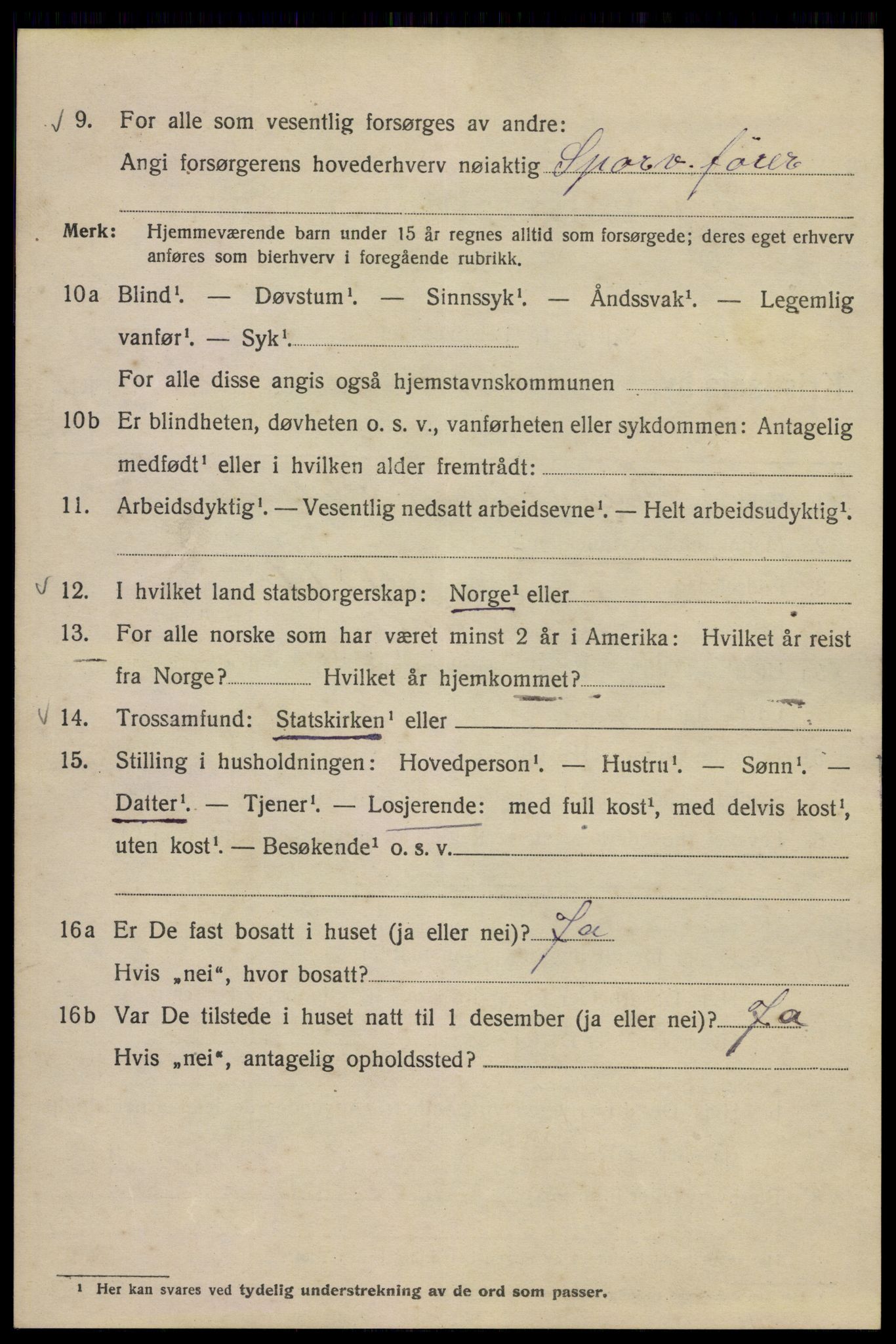 SAO, Folketelling 1920 for 0301 Kristiania kjøpstad, 1920, s. 396258