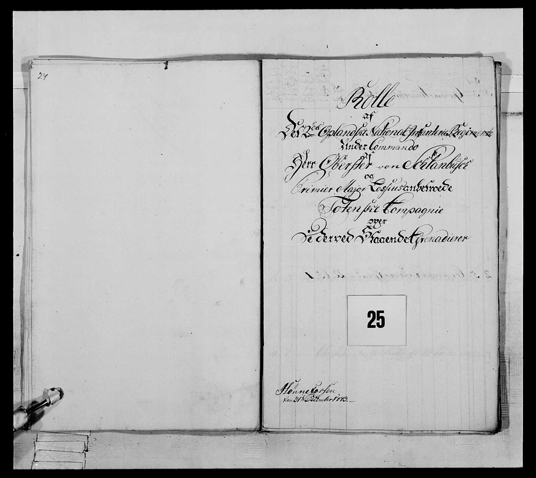 Generalitets- og kommissariatskollegiet, Det kongelige norske kommissariatskollegium, RA/EA-5420/E/Eh/L0063: 2. Opplandske nasjonale infanteriregiment, 1773, s. 415