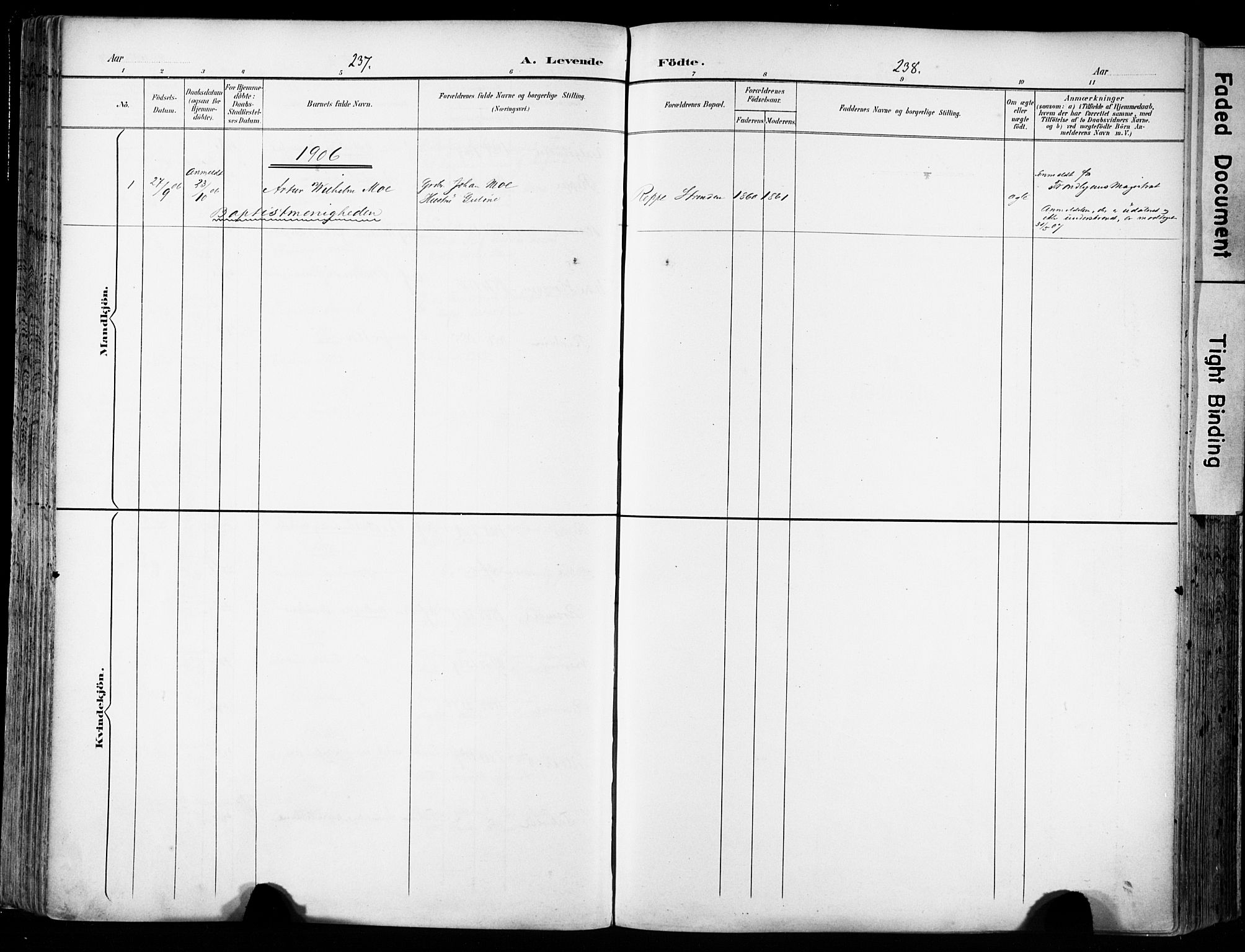 Ministerialprotokoller, klokkerbøker og fødselsregistre - Sør-Trøndelag, AV/SAT-A-1456/606/L0301: Ministerialbok nr. 606A16, 1894-1907, s. 237-238