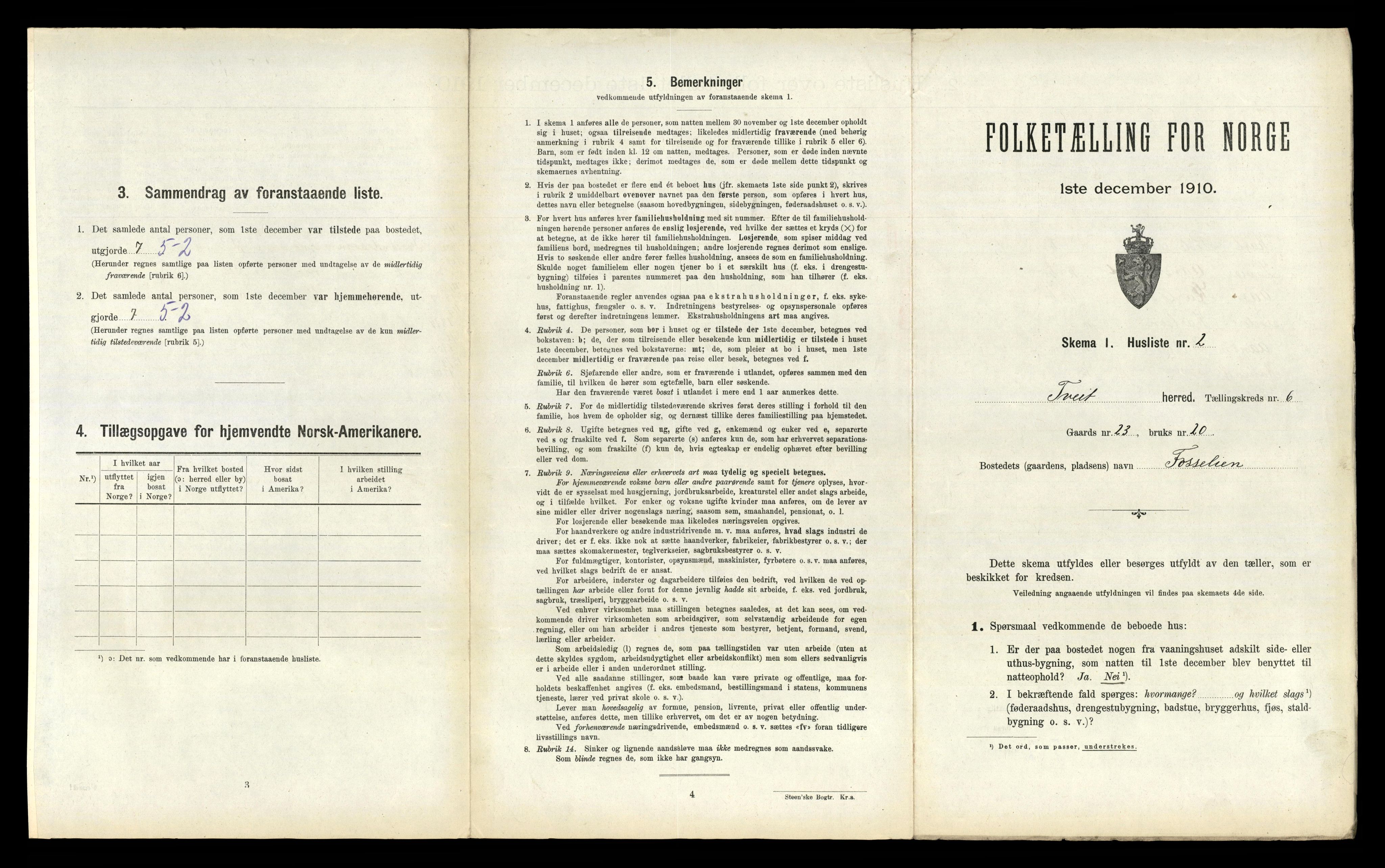 RA, Folketelling 1910 for 1013 Tveit herred, 1910, s. 605