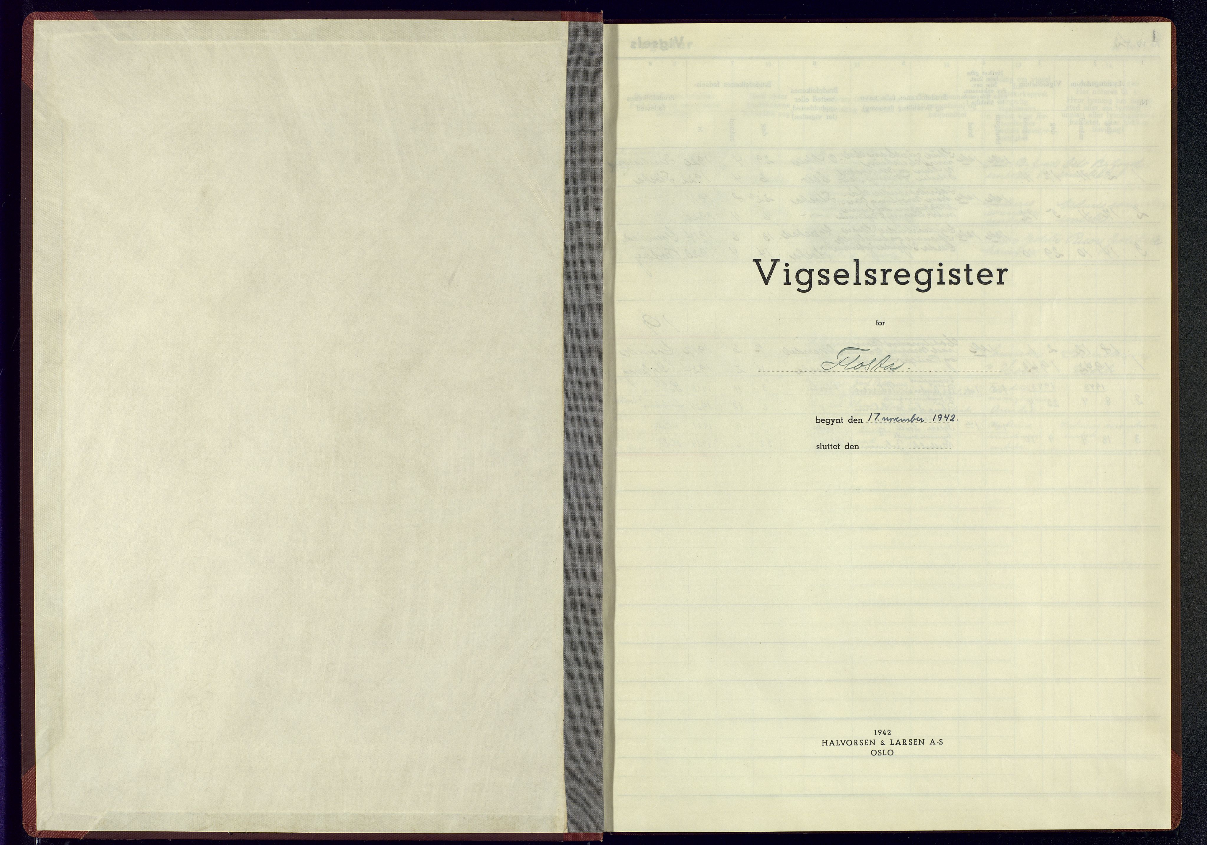Austre Moland sokneprestkontor, SAK/1111-0001/J/Jb/L0008: Vigselsregister nr. A-VI-31, 1942-1944