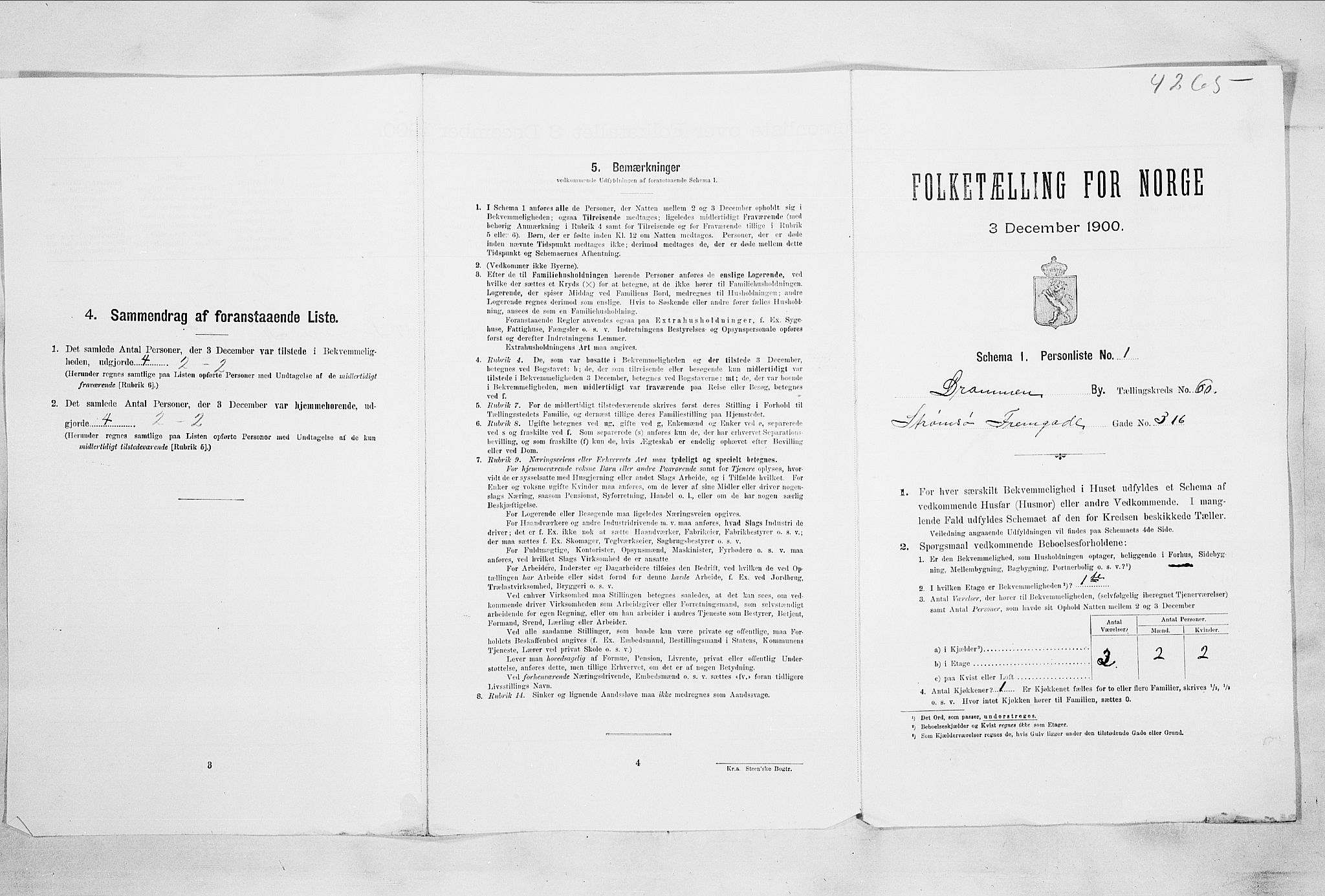 RA, Folketelling 1900 for 0602 Drammen kjøpstad, 1900, s. 10417