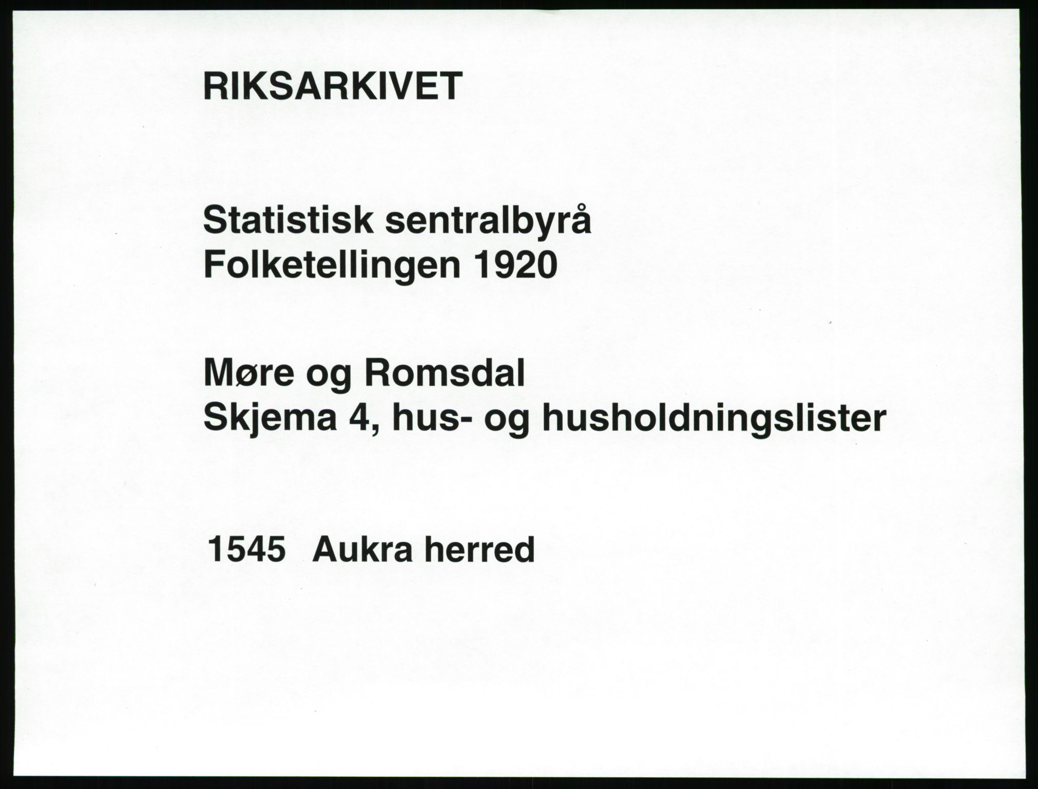 SAT, Folketelling 1920 for 1545 Aukra herred, 1920, s. 61