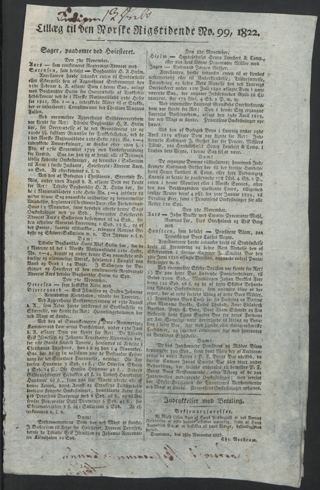 Forsvaret, Generalauditøren, AV/RA-RAFA-1772/F/Fj/Fjb/L0005: Skifter 1818 - 1823, 1818-1823, s. 211