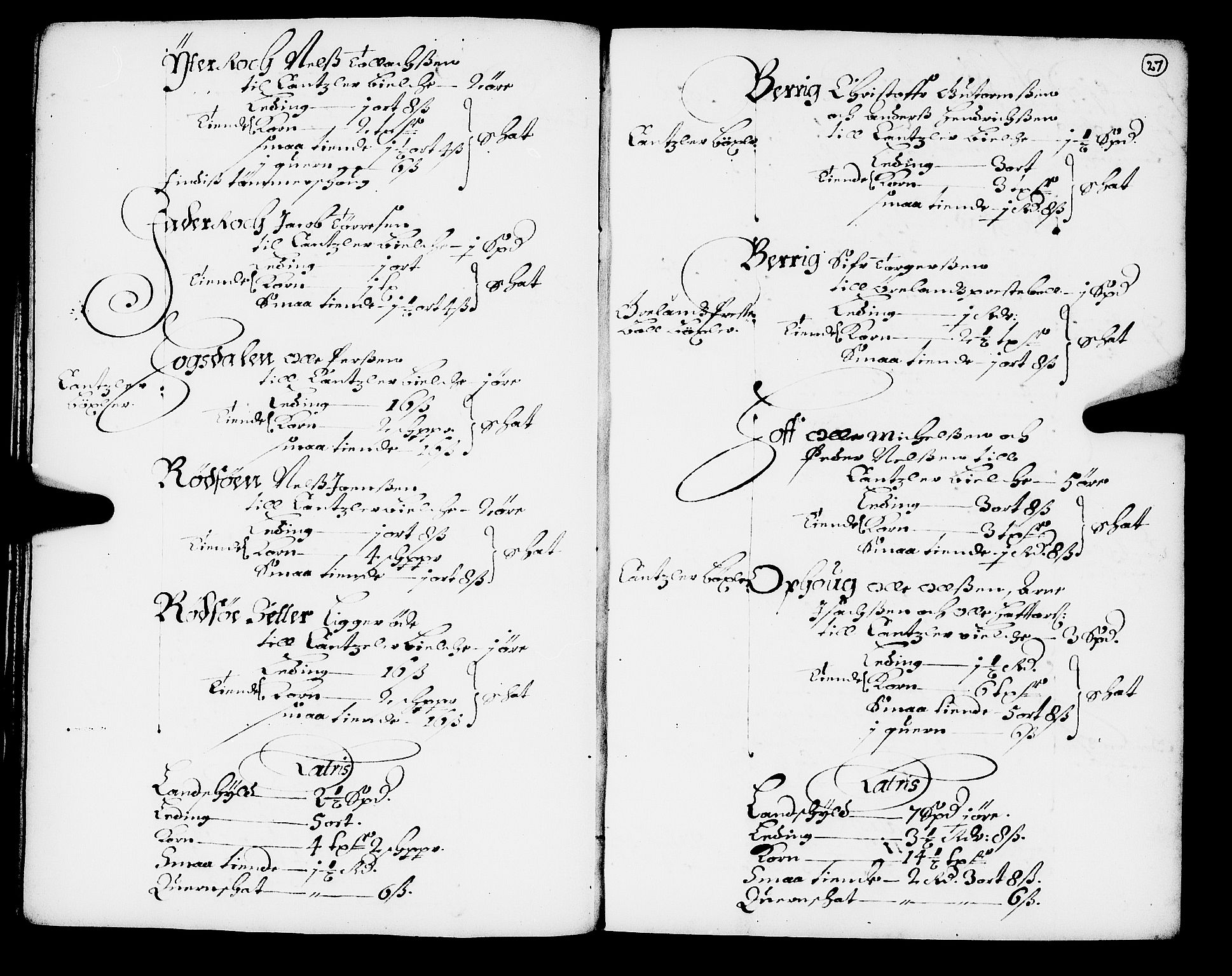 Rentekammeret inntil 1814, Realistisk ordnet avdeling, AV/RA-EA-4070/N/Nb/Nba/L0049: Fosen fogderi, 1668, s. 26b-27a