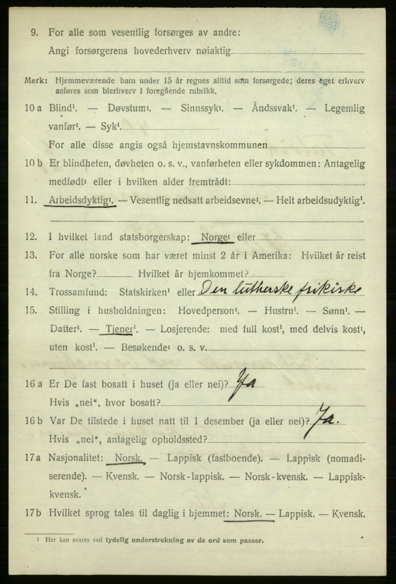 SATØ, Folketelling 1920 for 2013 Talvik herred, 1920, s. 5413