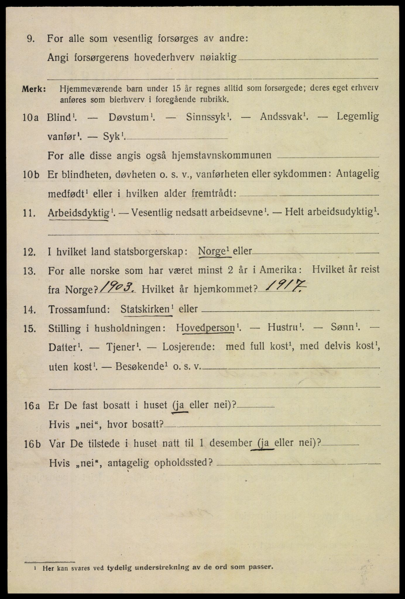 SAK, Folketelling 1920 for 0902 Tvedestrand ladested, 1920, s. 2134