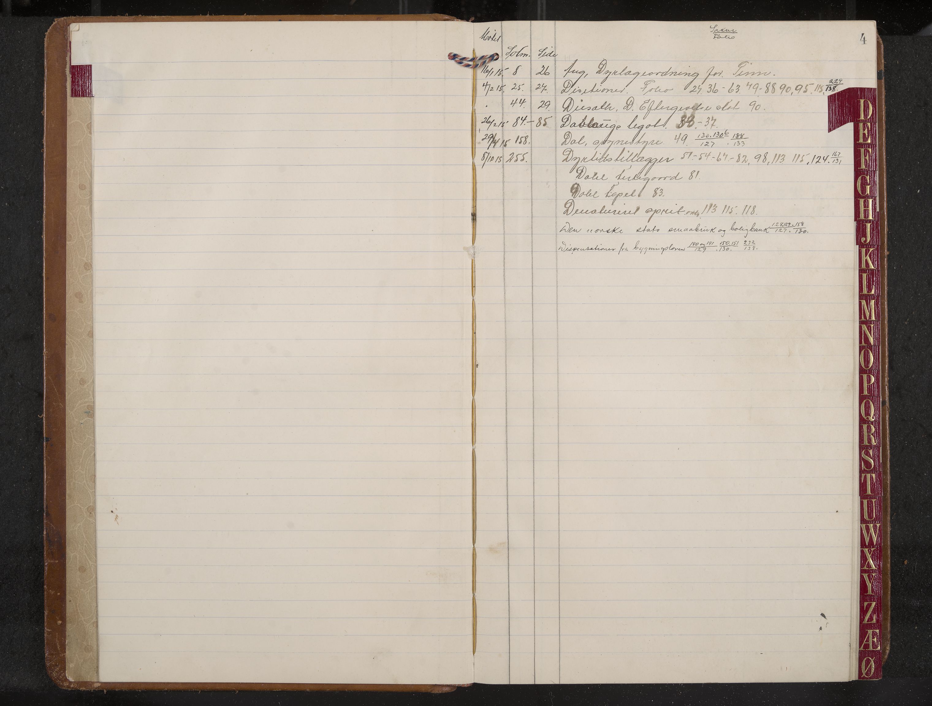 Tinn formannskap og sentraladministrasjon, IKAK/0826021-1/A/Aa/L0004: Møtebok med register, 1915-1919, s. 4